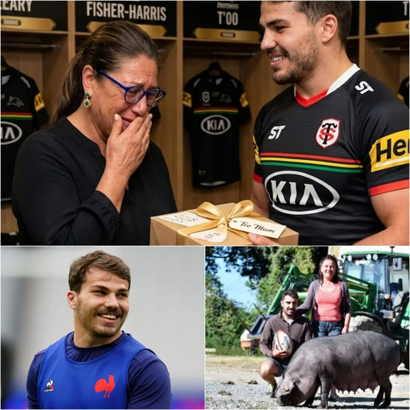Cover Image for ❤️ MOMENT BOULEVERSANT : Antoine Dupont fait fondre le vestiaire du Stade Toulousain avec une surprise inattendue pour sa mère 😳🏉