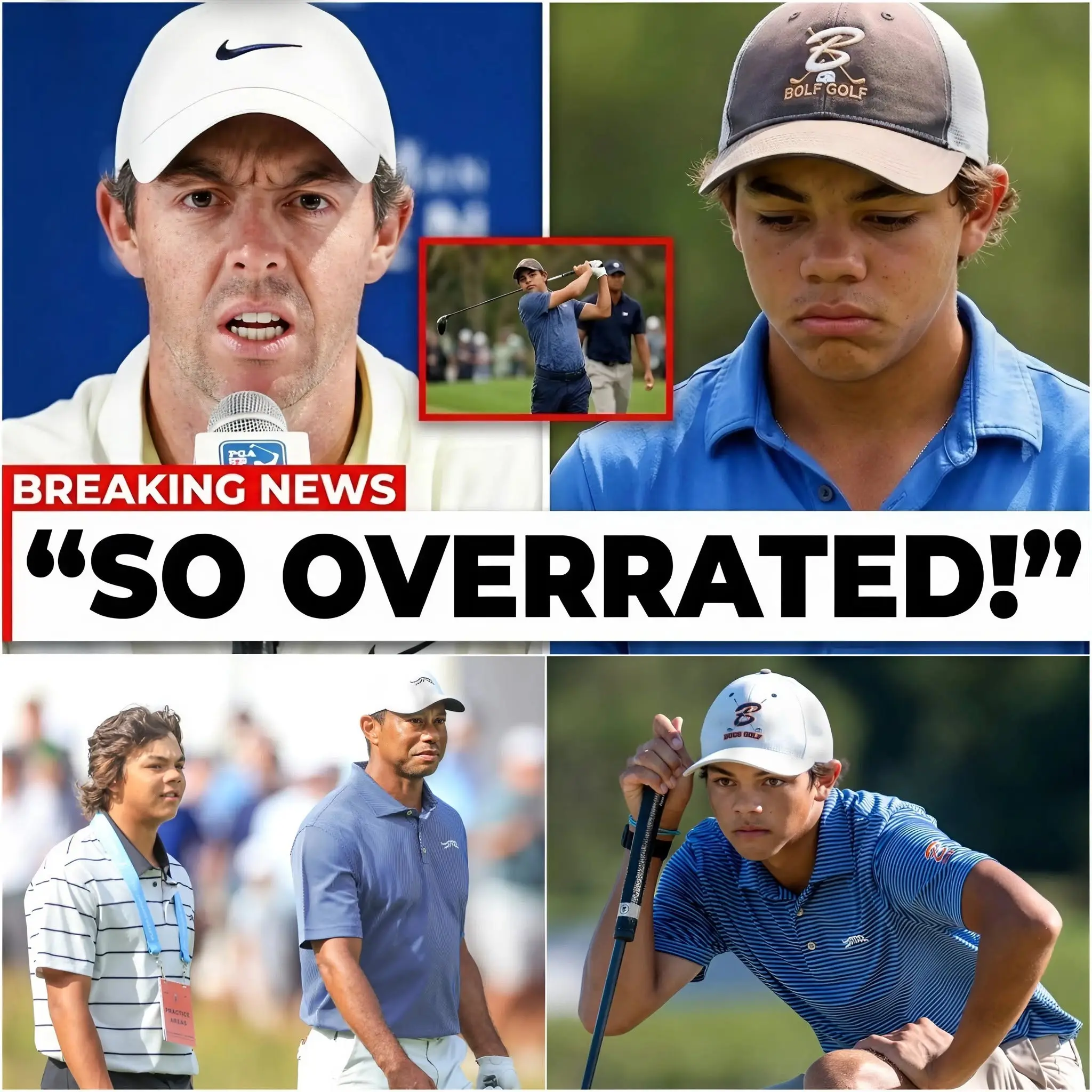 Cover Image for 😱 RORY McILROY FINALLY SPEAKS OUT ABOUT CHARLIE WOODS… AND HIS MESSAGE HAS GOLF FANS TALKING!