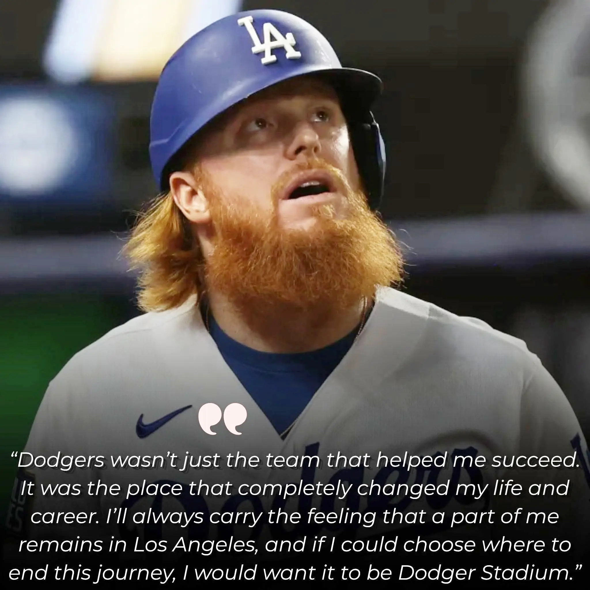 Cover Image for BREAKING: Justin Turner sparks an emotional wave across Dodgers Nation after revealing his heartfelt desire to finish his career wearing a Los Angeles Dodgers uniform