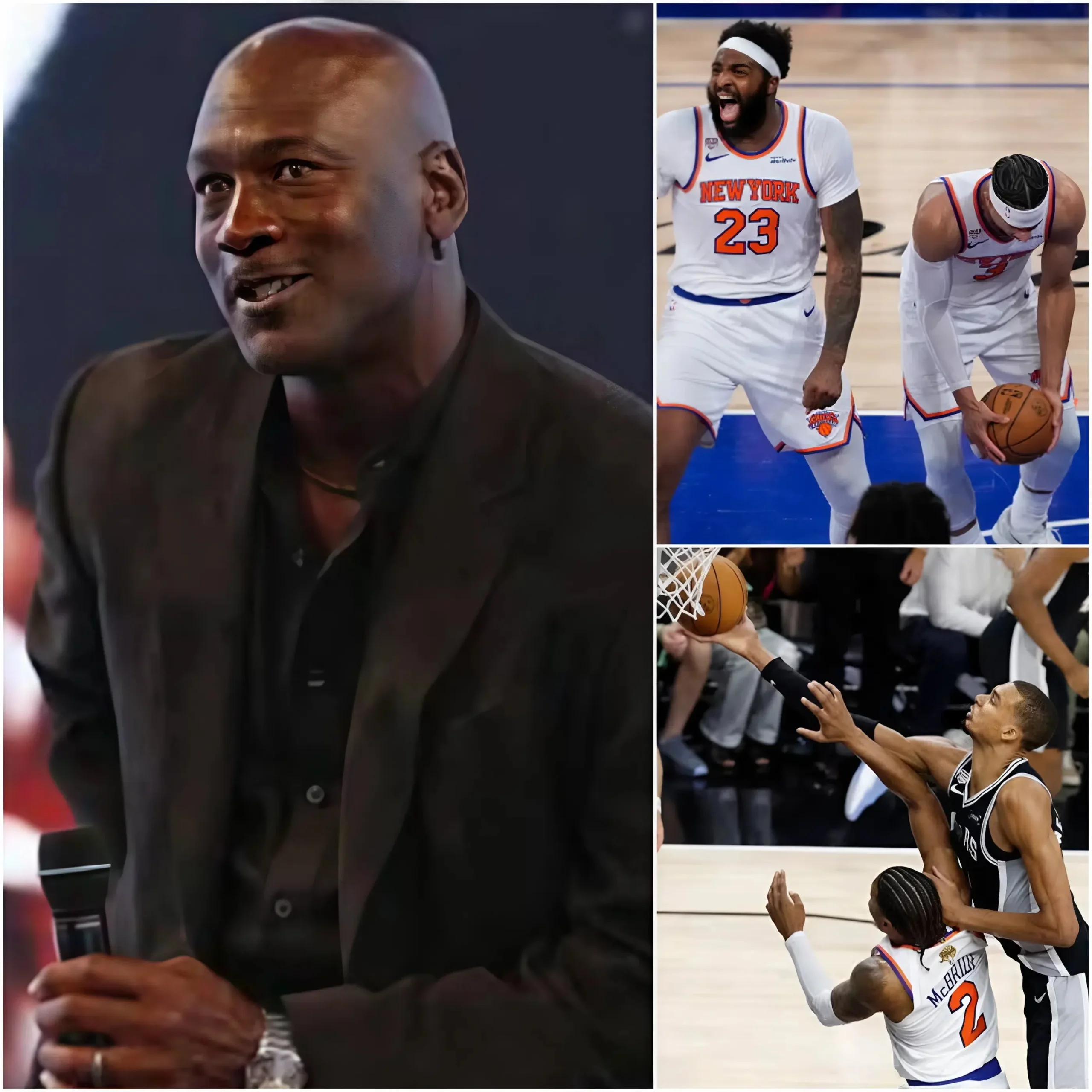 Cover Image for 🚨 BREAKING NEWS: “I’ve always been an emotional person, but for a game as special as this one, I can no longer remain objective with my prediction,” said Michael Jordan as he revealed which team he believes will come out on top between the New York Knicks and the San Antonio Spurs tonight.