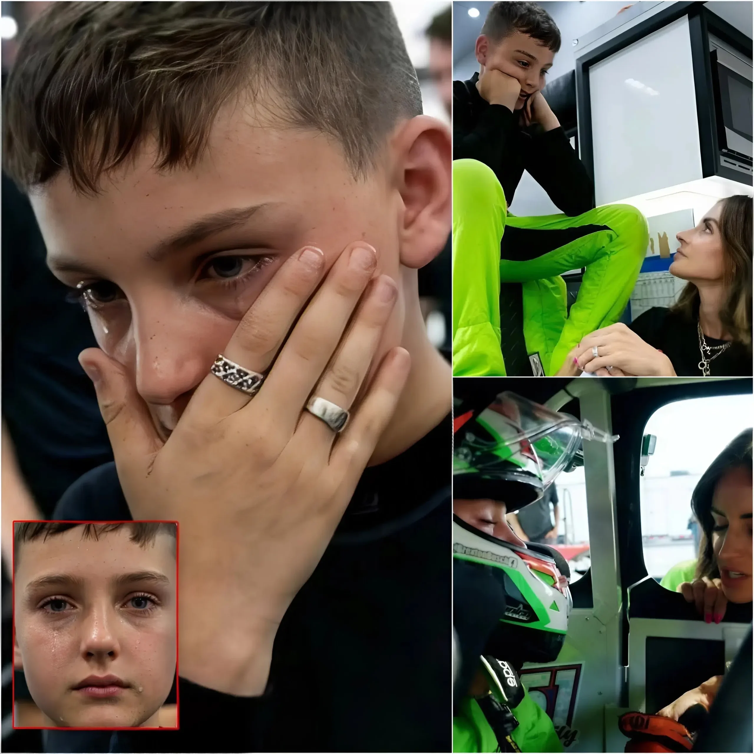 Cover Image for “MY SON, THE BOY WHO FINISHED SECOND AND SIXTH… STILL CRYING UNTIL HE CAME HOME.” What should have been a dream result for most young racers turned into a heartbreaking moment for Brexton Busch.