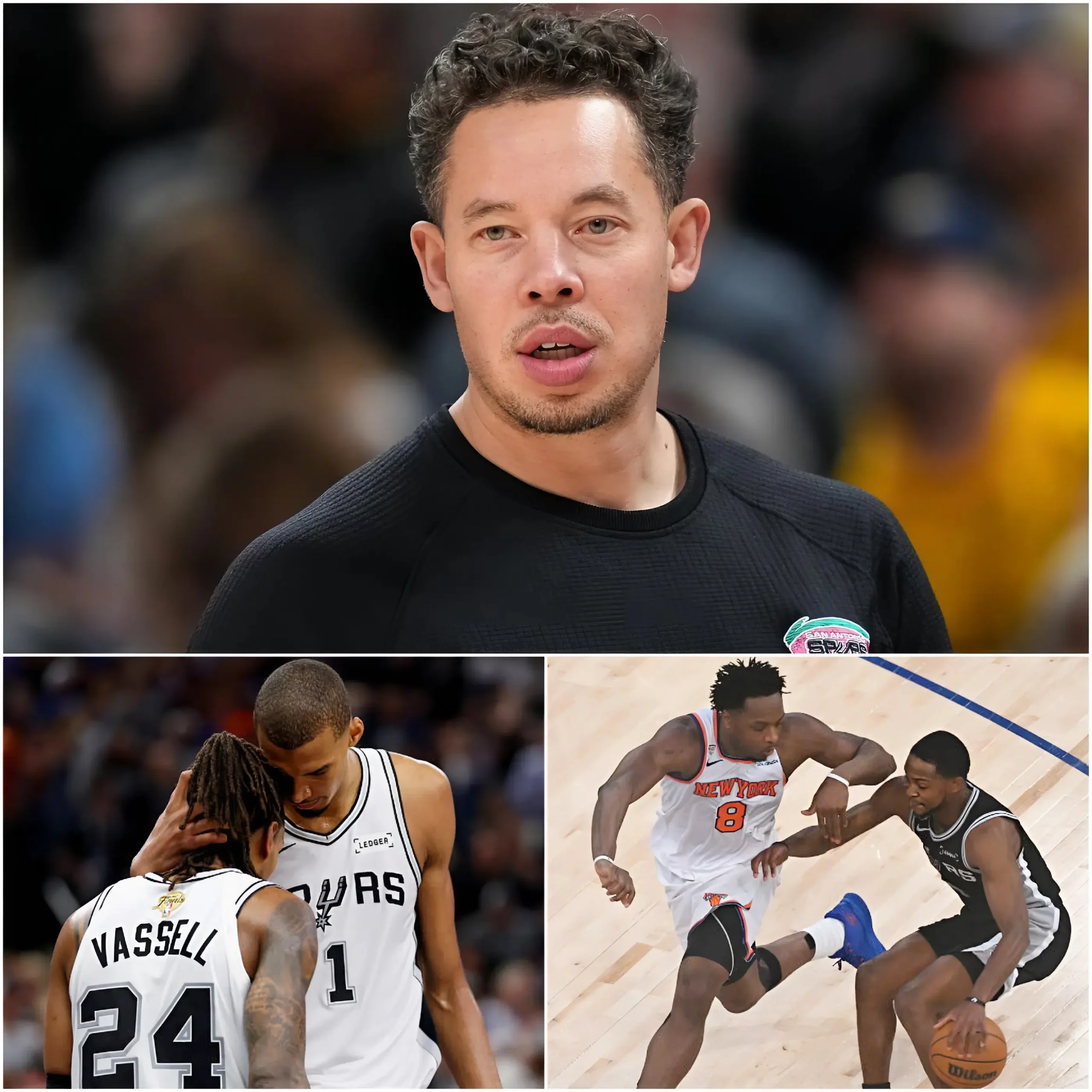 Cover Image for 🔴🏀 “IF THIS HAPPENS ONE MORE TIME, I WILL DESTROY EVERYTHING!” — Coach Mitch Johnson is reportedly furious after announcing he will fire 4 players from the San Antonio Spurs following a humiliating defeat to the New York Knicks in the NBA Finals.
