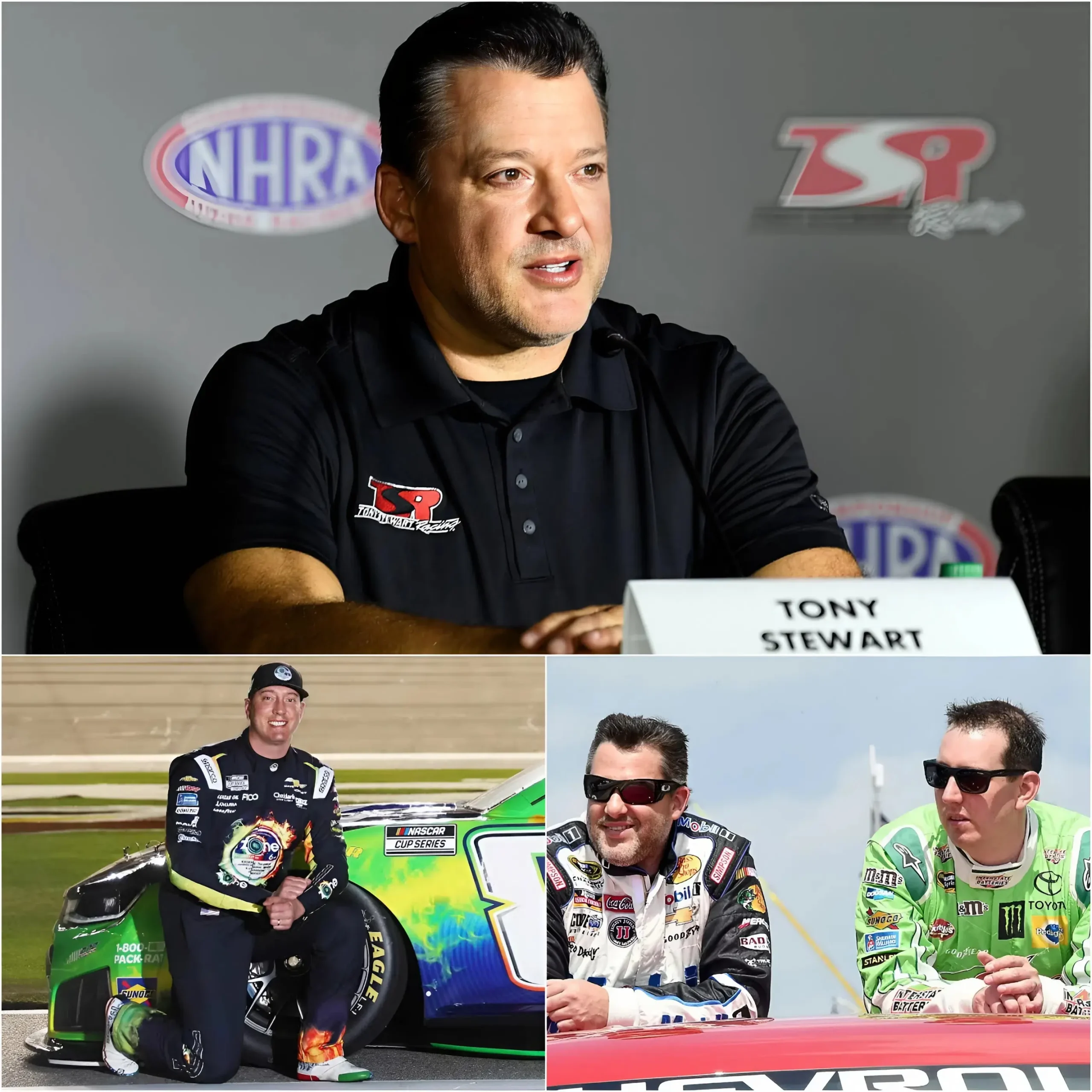 Cover Image for Tony Stewart goes berserk, exposing the true face of the NASCAR community after Kyle Busch’s death 💥🔴 The bitter truth behind the legendary “Rowdy’s” helmet and the shame of the “hypocrisy” of millions of fans during his lifetime!