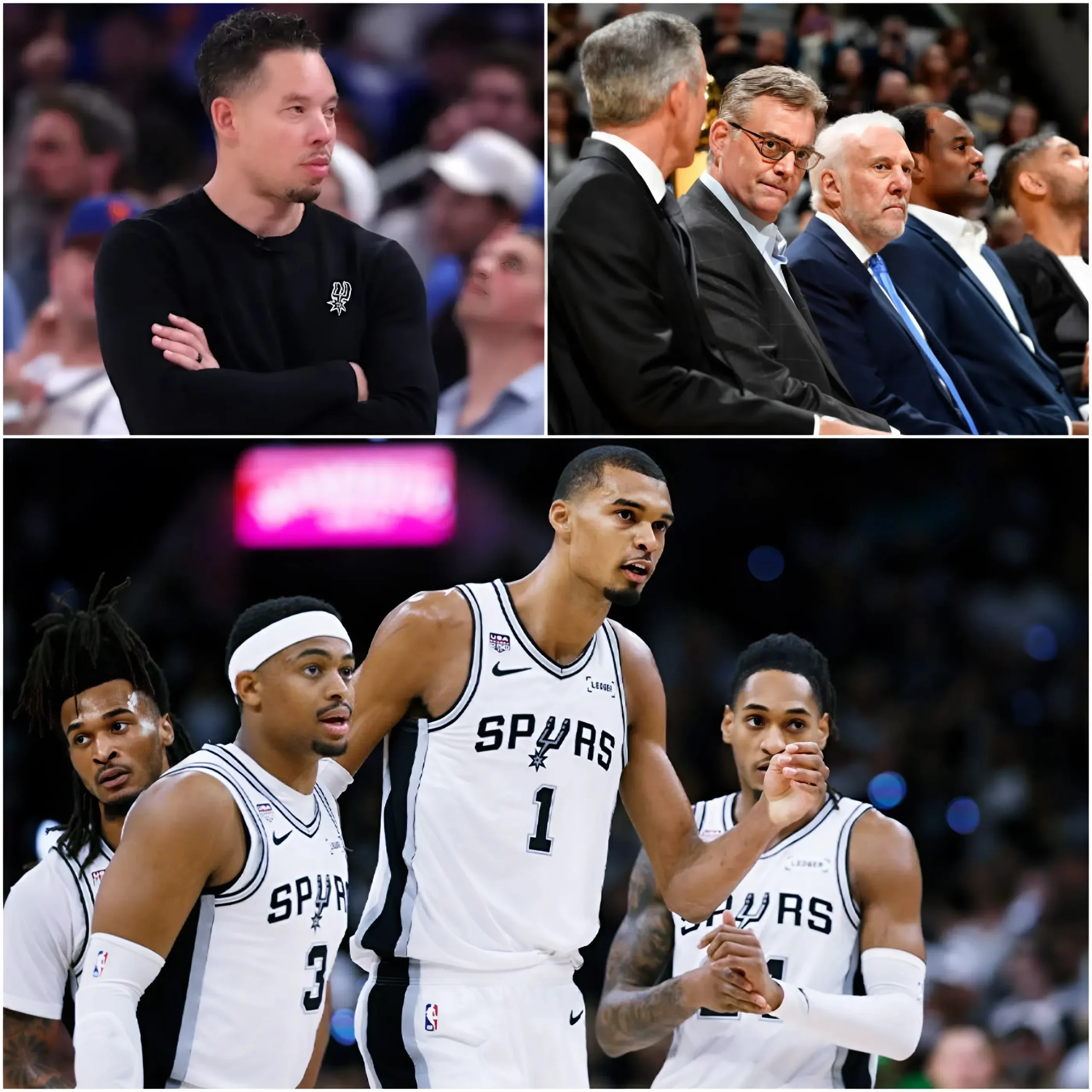Cover Image for 🚨🚨 SHOCKWAVES ROCK THE NBA: In a tense closed-door meeting lasting more than an hour, RC Buford, head coach Mitch Johnson, and key members of the San Antonio Spurs leadership reportedly came face-to-face to discuss the future of the embattled coach.