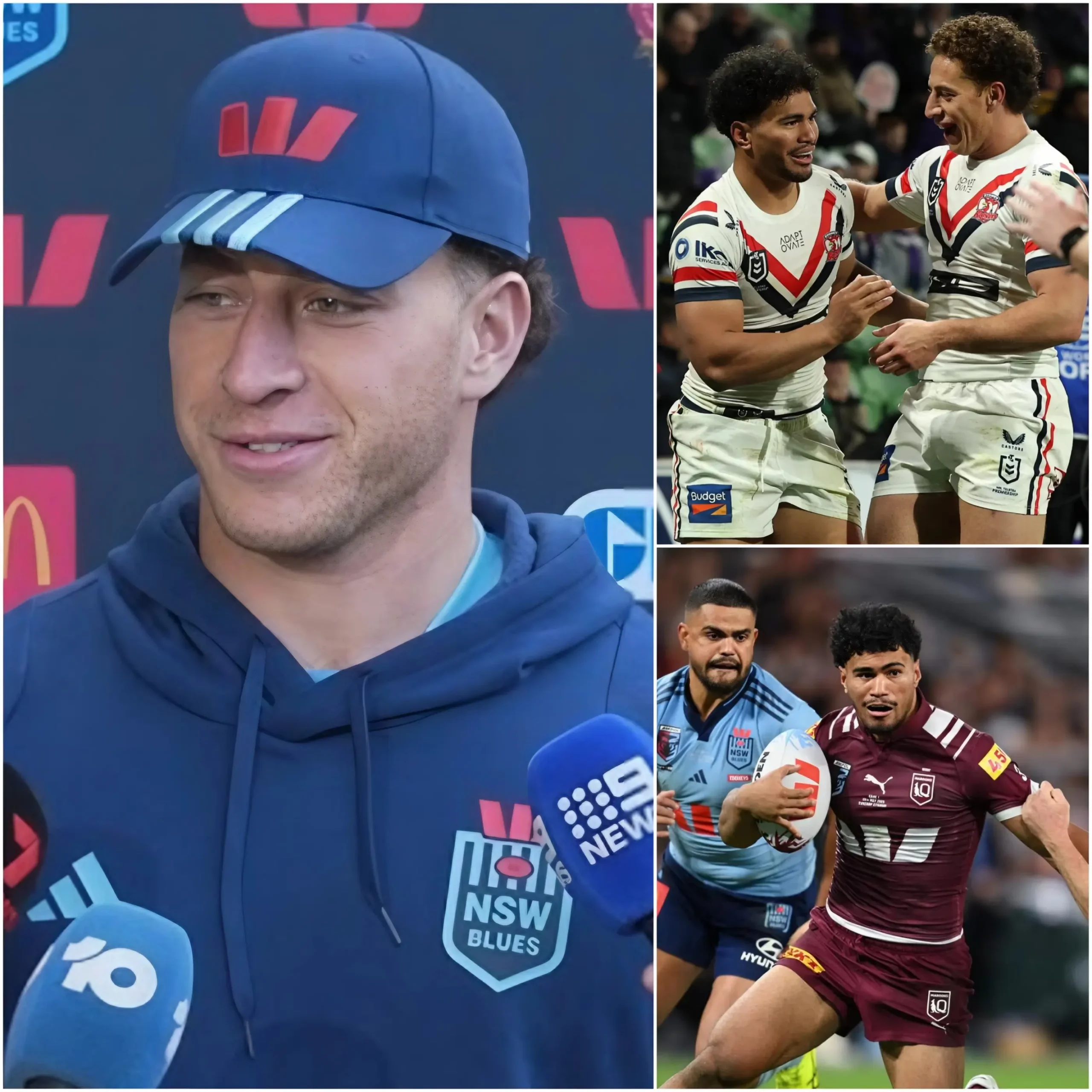 Cover Image for 🏉🗣️ “Ever since he found out we were going to face each other, he’s basically disappeared…” Mark Nawaqanitawase has sparked a wave of attention after revealing that his close Sydney Roosters teammate suddenly cut off contact ahead of their State of Origin clash.