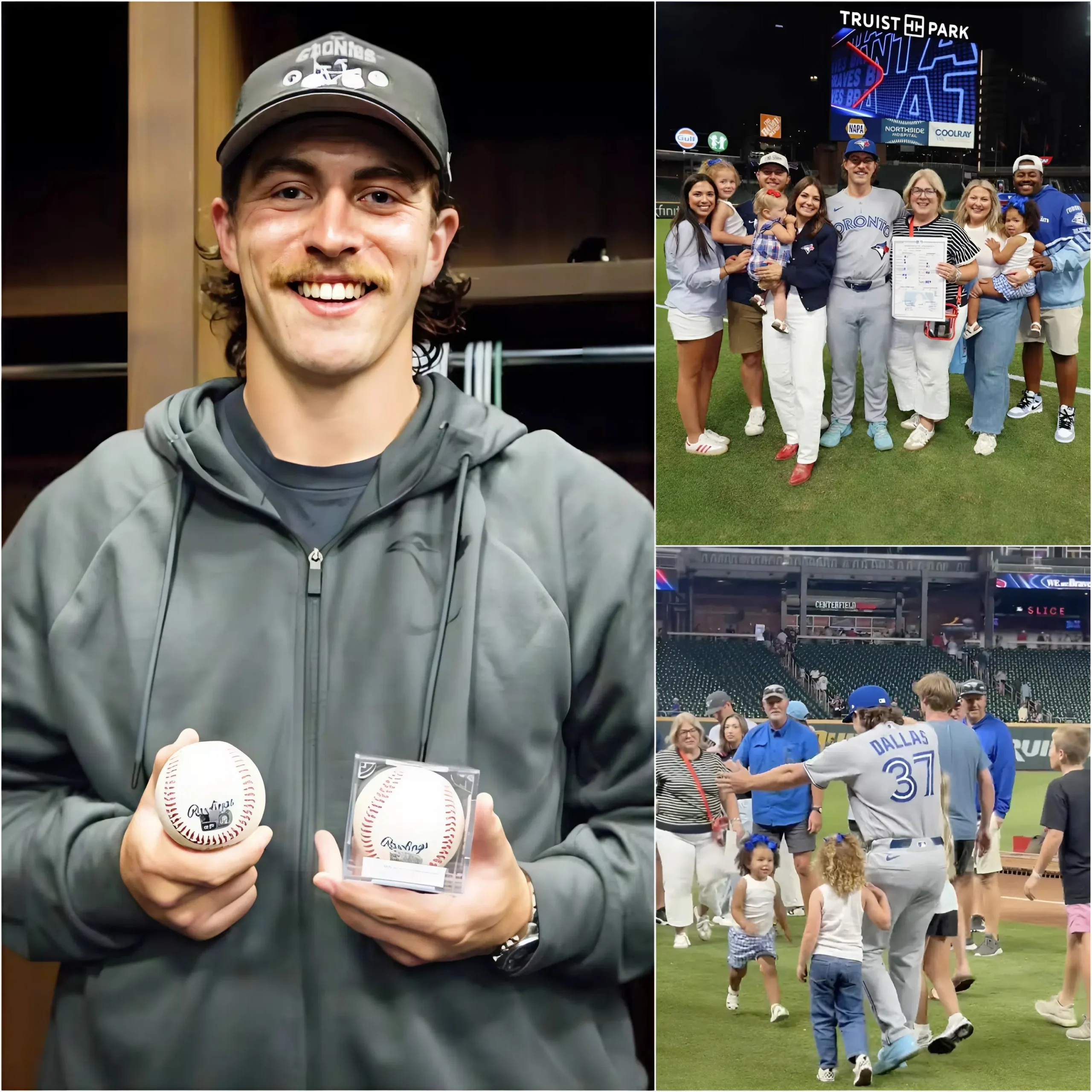 Cover Image for “Every time I step up to the pitching mound, I think of my family. They are the reason I didn’t give up during the toughest days and the motivation that keeps me pursuing this dream.” Chad Dallas’s touching words are receiving admiration from the Toronto Blue Jays community.