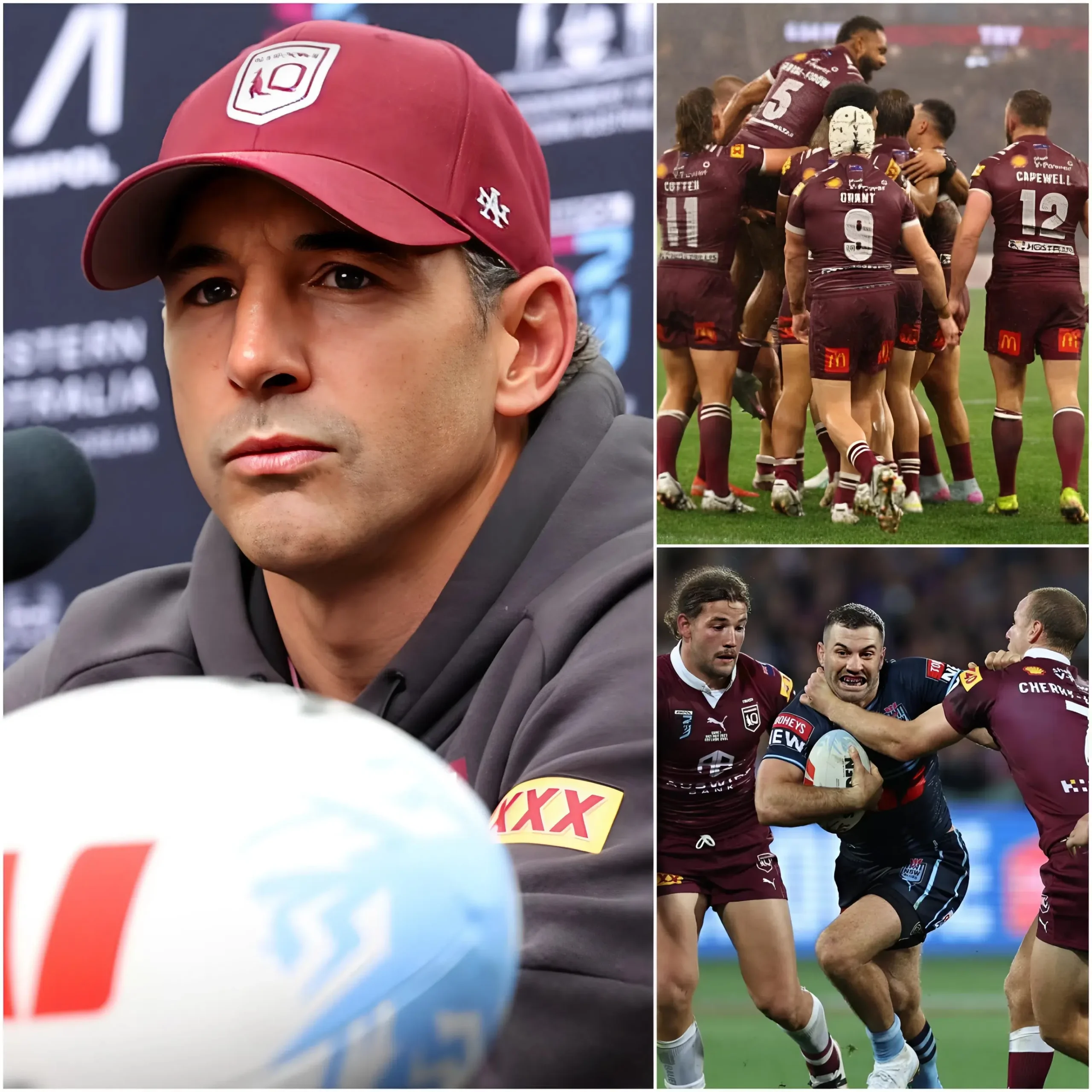 Cover Image for 🚨15 MINUTES AGO: Coach Billy Slater reportedly announced that he has DROPPED ONE PLAYER from the squad for the upcoming State of Origin due to a very UNUSUAL reason.