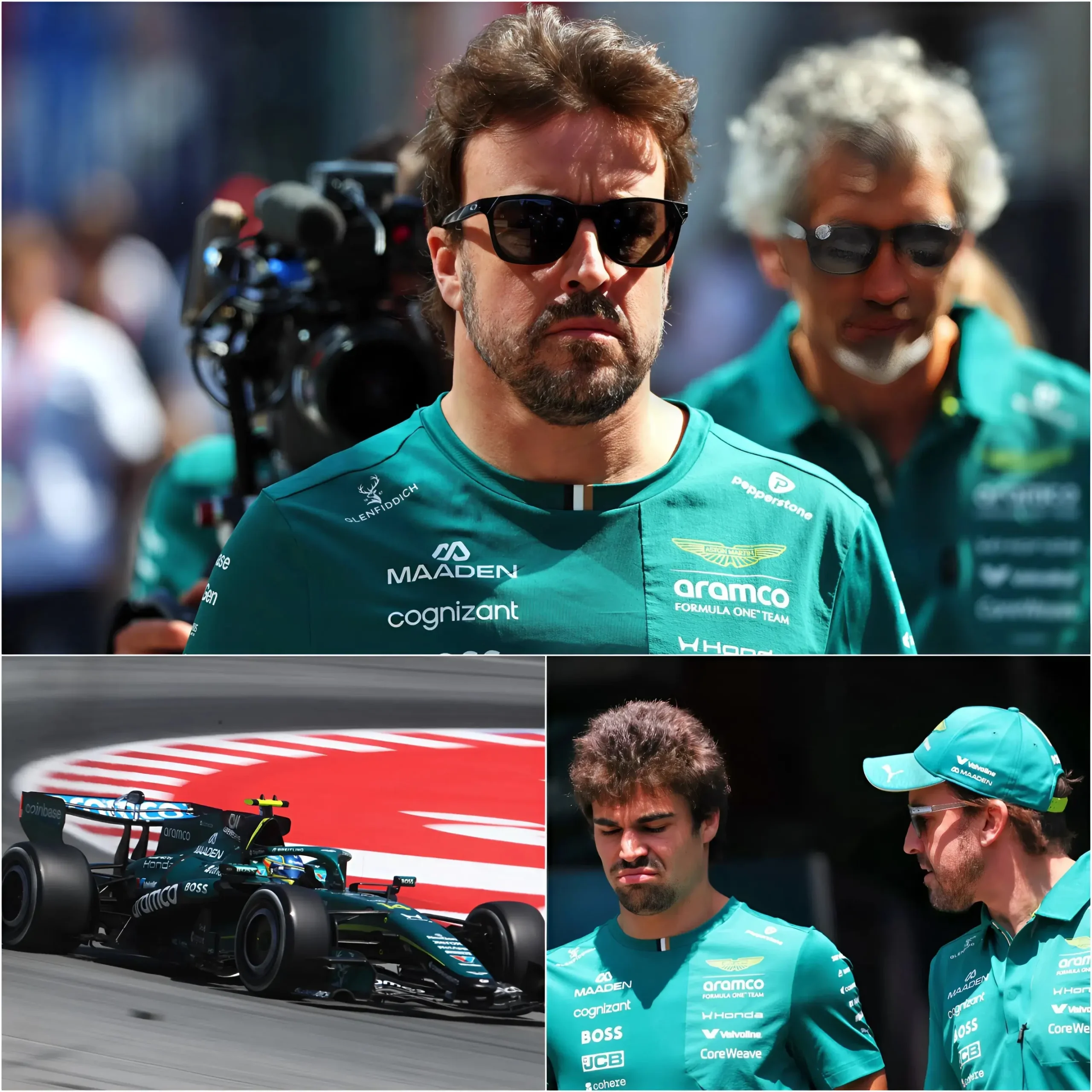 Cover Image for Alonso y Stroll no pudieron terminar la carrera después de…