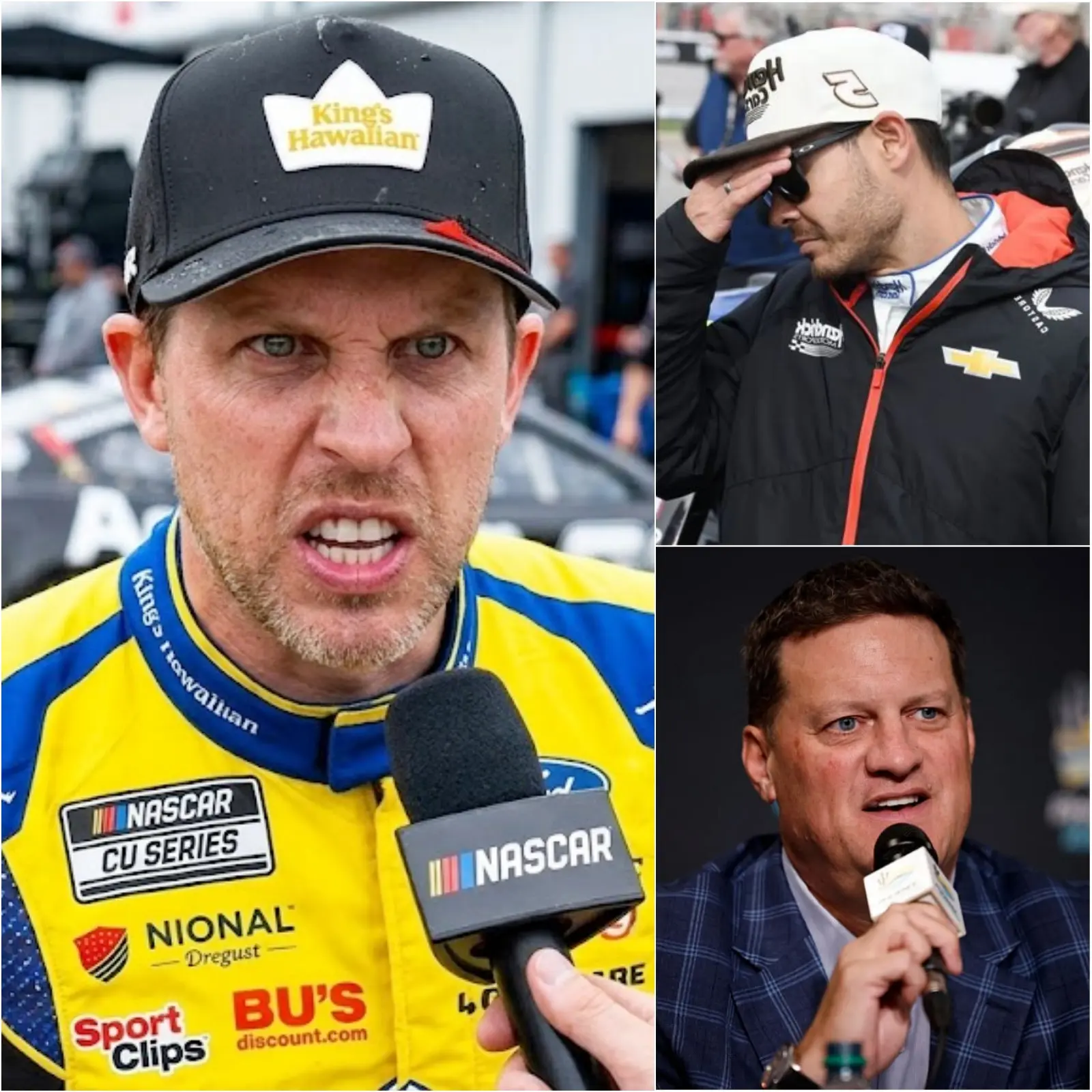 Cover Image for “I want justice, not nonsense like that” – Denny Hamlin has filed a lawsuit against NASCAR, accusing Kyle Larson of repeatedly defaming him by falsely claiming he won races illegally and fraudulently.