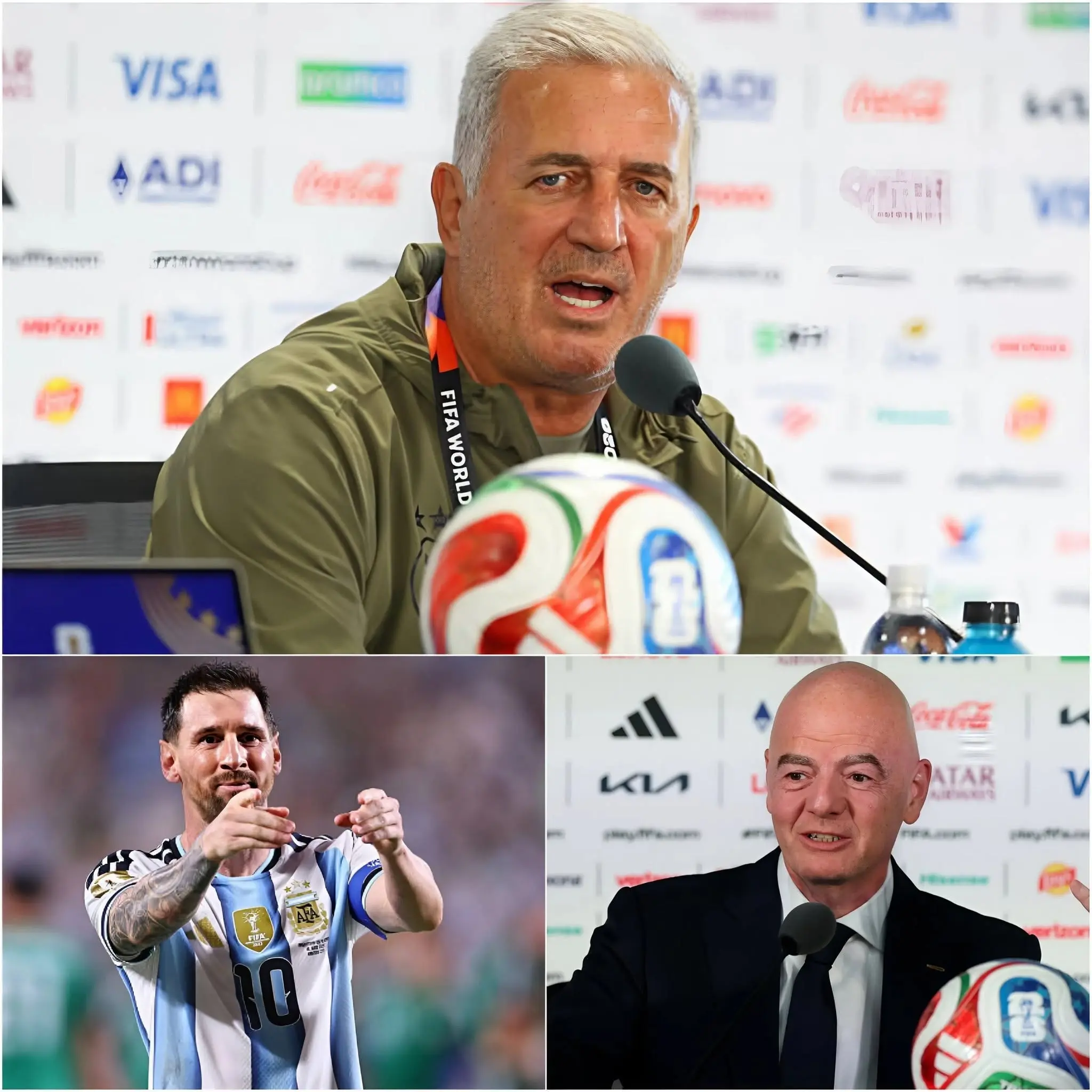Cover Image for 🚨 “¡Hizo trampa!” Instantes después de la humillante derrota por 0-3 ante Argentina en el Mundial de 2026, el seleccionador de Argelia, Vladimir Petković, estalló en cólera, señalando directamente a Lionel Messi y acusando a gritos a la superestrella de 39 años de usar sustancias dopantes para “hacer trampa”.