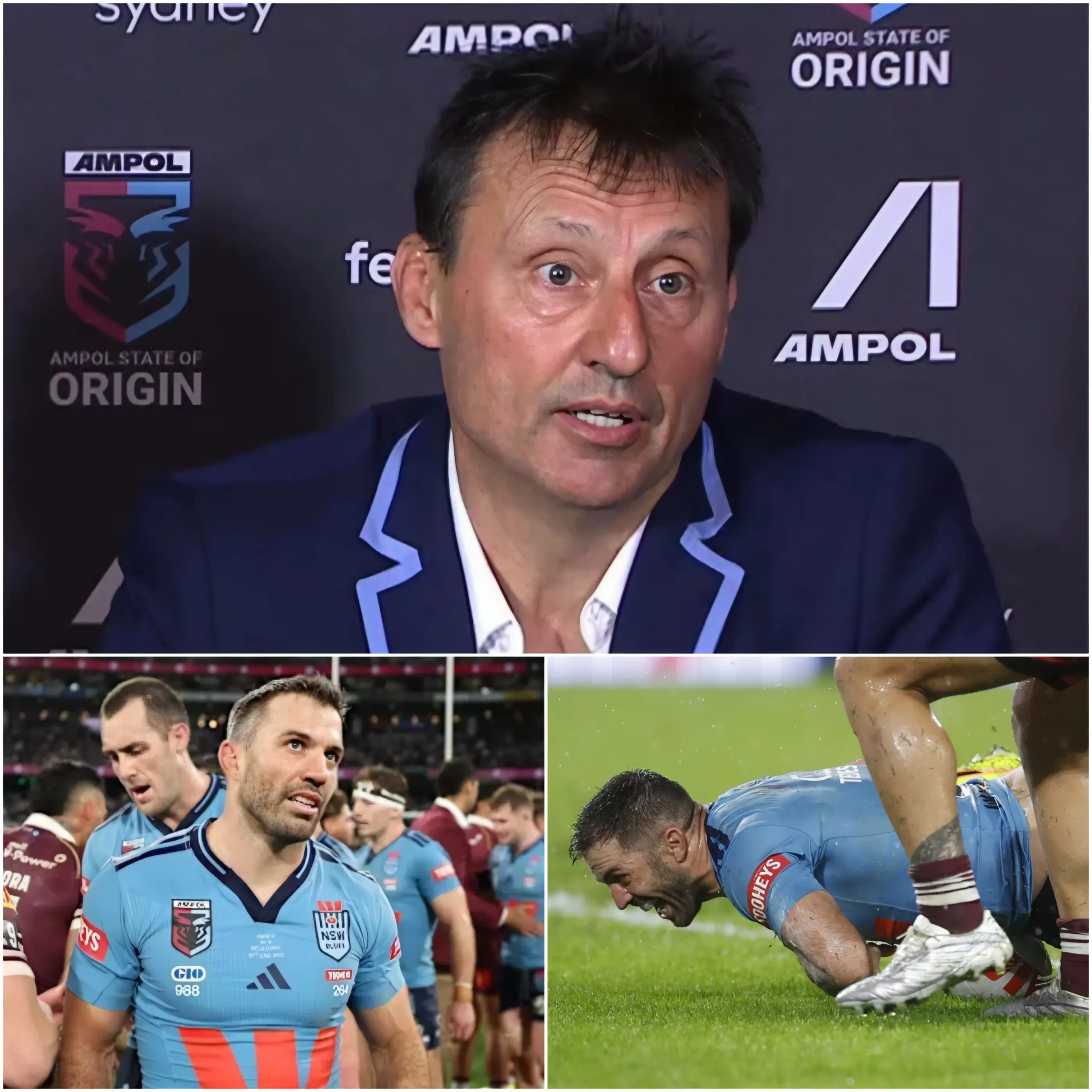 Cover Image for 🏉🚨 UNDER FIRE: Calls are growing for NSW captain James Tedesco to be dropped for the Origin decider after another performance that left fans and pundits questioning his place in the Blues lineup.