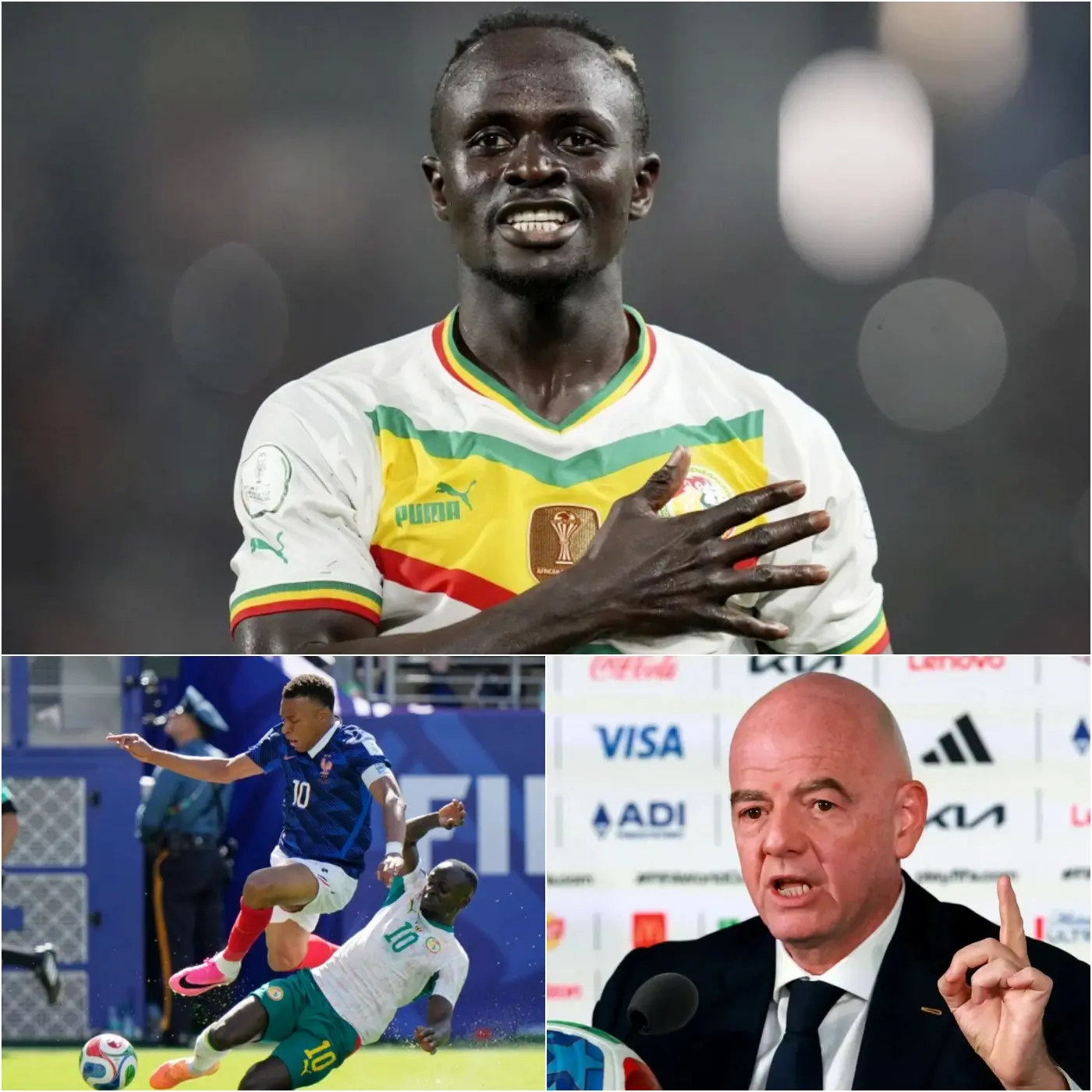 Cover Image for « POURQUOI SOMMES-NOUS TOUJOURS LES VICTIMES ? » — Sadio Mané a déclenché une tempête après la défaite 1-3 du Sénégal en accusant ouvertement la FIFA et l’équipe de France de décisions arbitrales controversées ayant, selon lui, fait basculer le match