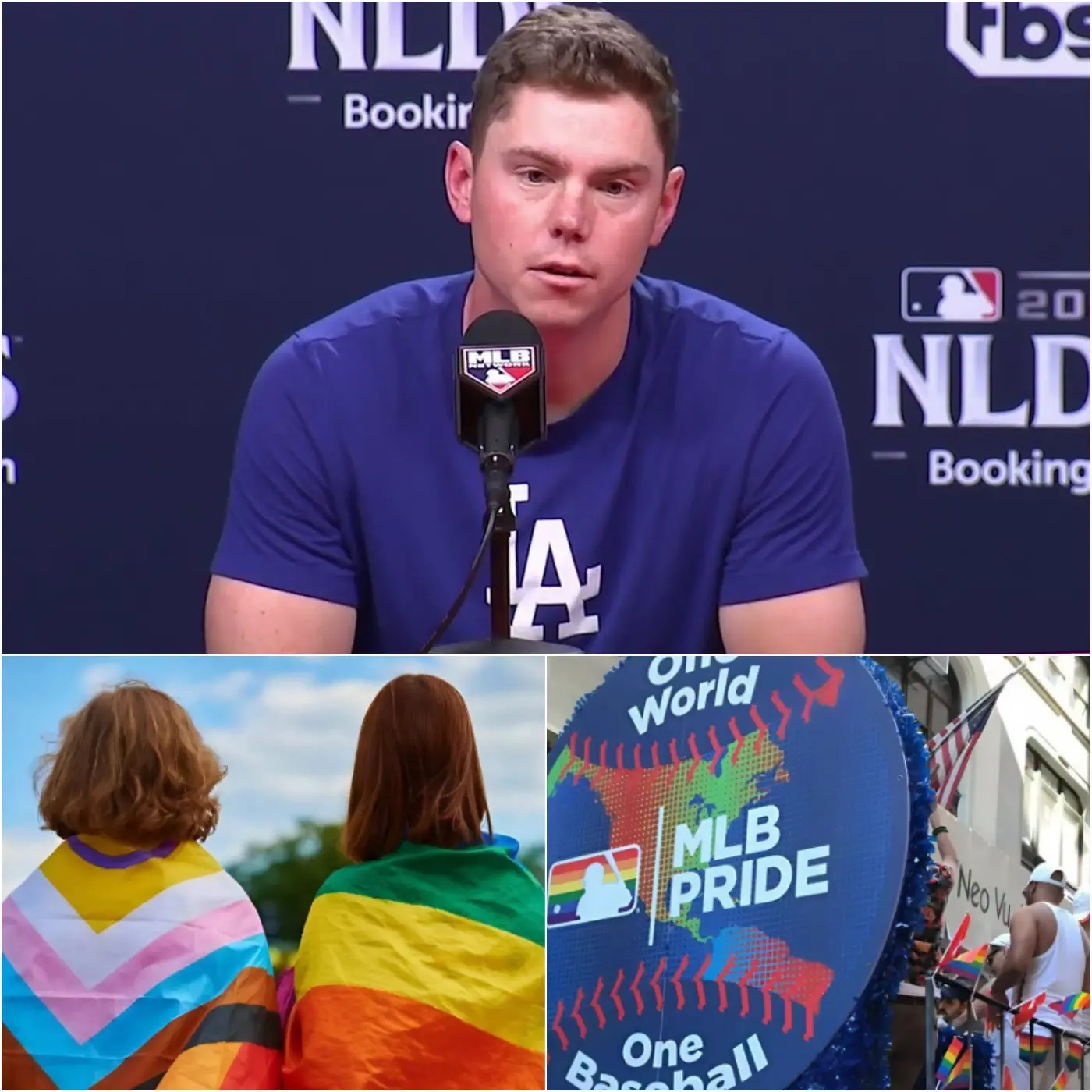 Cover Image for BREAKING NEWS: Dodgers star Will Smith has sparked a firestorm across Major League Baseball by refusing to wear the LGBT rainbow armband for the remainder of the season