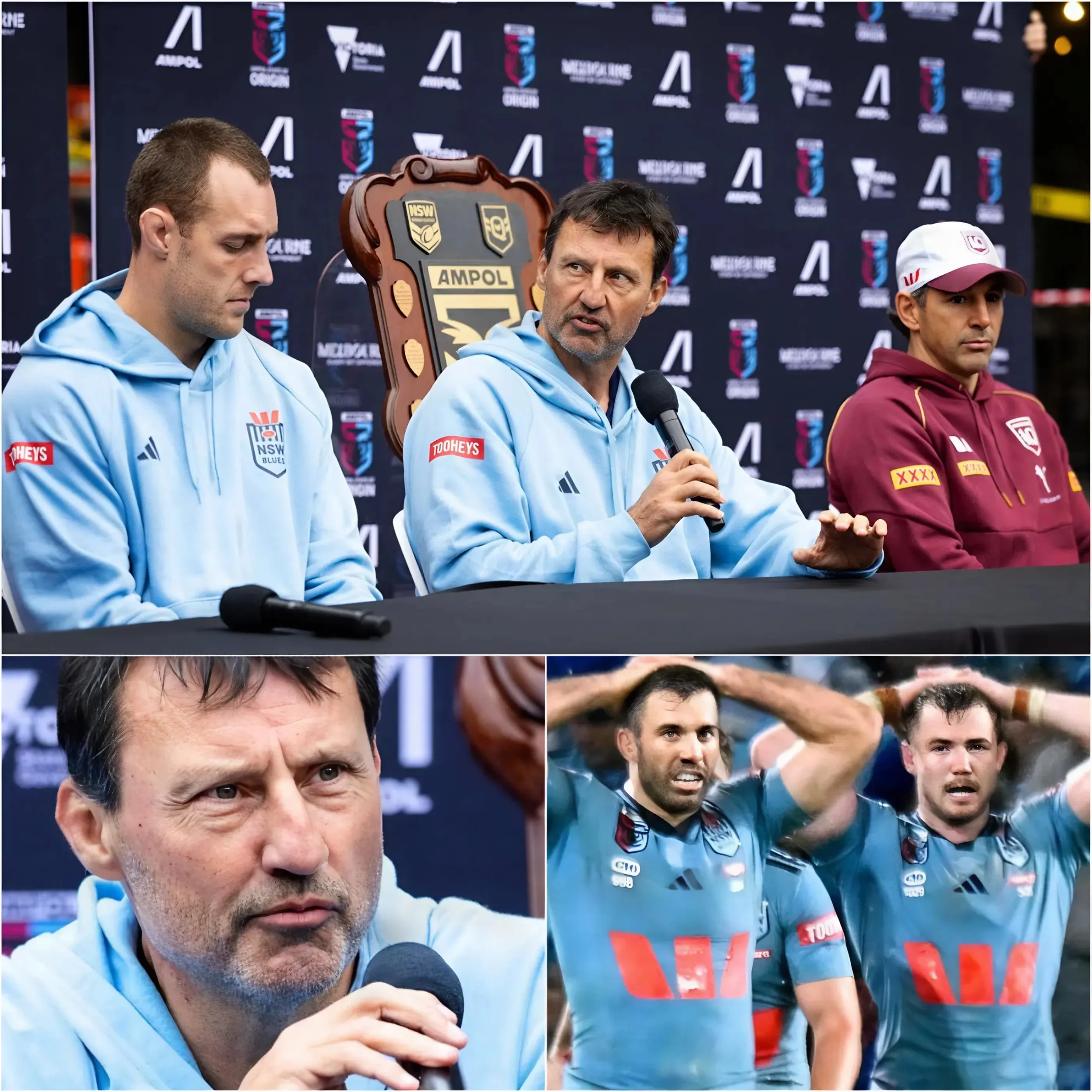 Cover Image for The Blues’ tactic of lulling the team into a false sense of security has been exposed: Leaked confidential documents just before the shocking Melbourne battle, along with a cruel statement from legend Cooper Cronk directly targeting Laurie Daley.