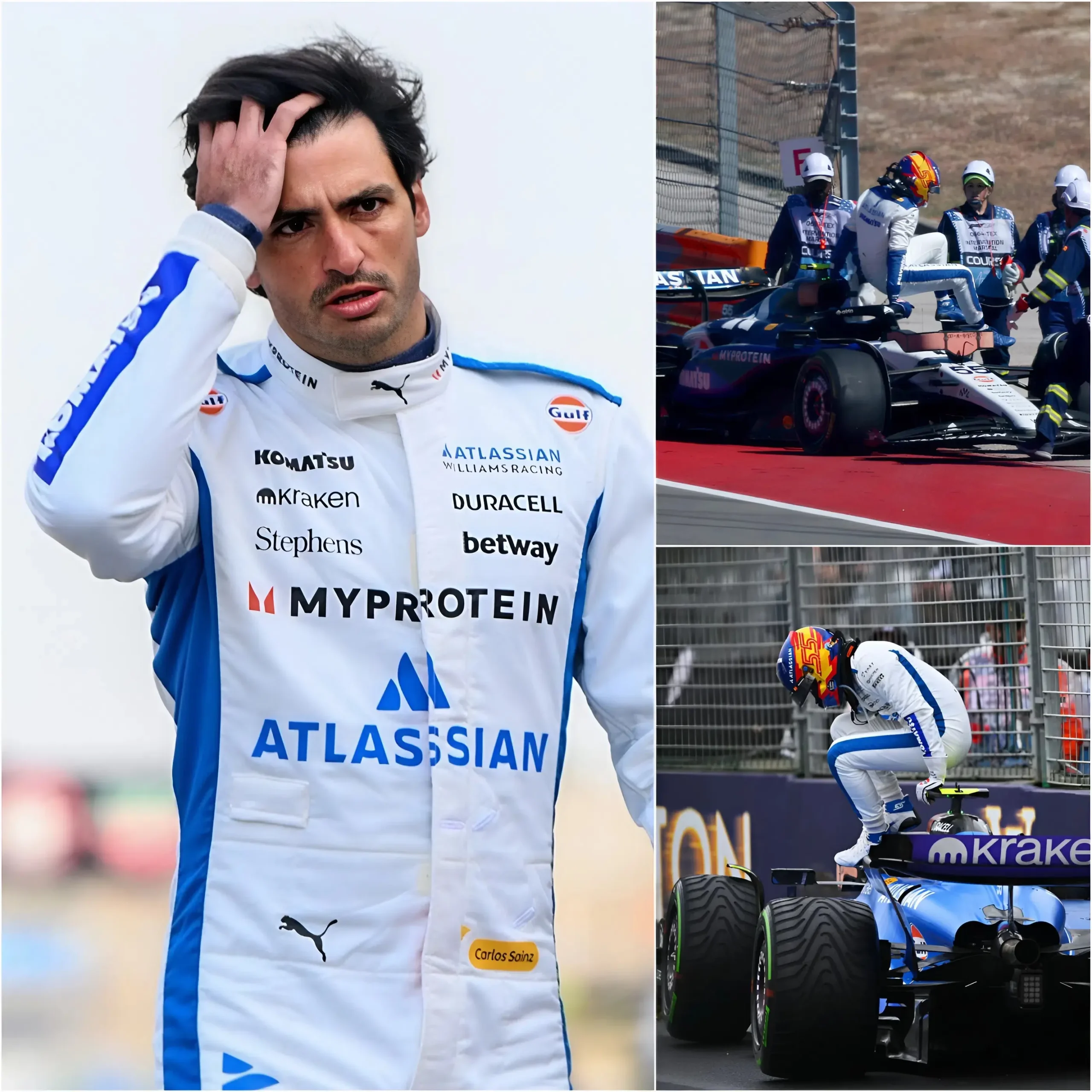 Cover Image for Carlos Sainz estaba a solo unos cientos de metros del podio, pero todo se derrumbó en un instante.