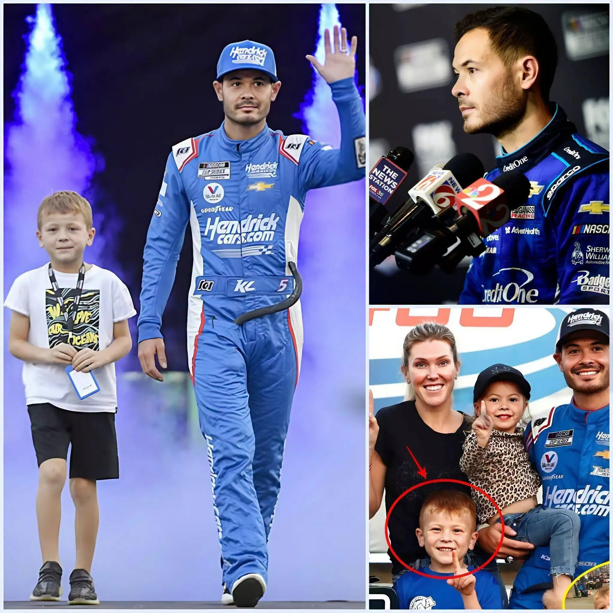 Cover Image for SAD NEWS: NASCAR fans are in tears and praying for Kyle Larson’s son after a heartbreaking announcement from the doctor…