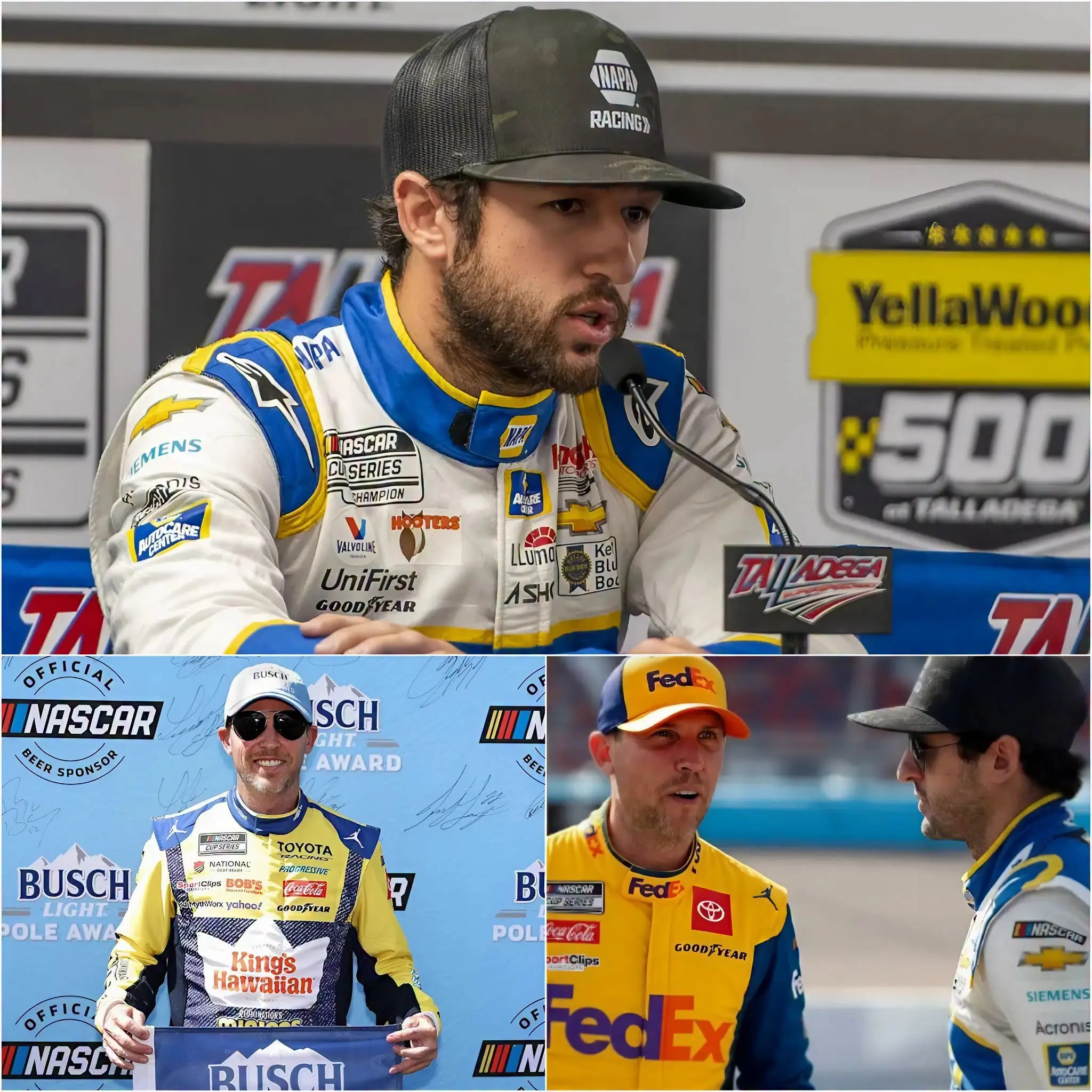 Cover Image for 🚨BREAKING NEWS 10 MINUTES AGO 🚨 “I’m leaving NASCAR in 2026 if this doesn’t stop…” —Chase Elliott angrily declared a shocking statement of just 15 words, aimed directly at Denny Hamlin, who filed a complaint forcing NASCAR to investigate, reveal the truth behind recent wins, and expose the match-fixing scandal. This has rocked NASCAR. 👇