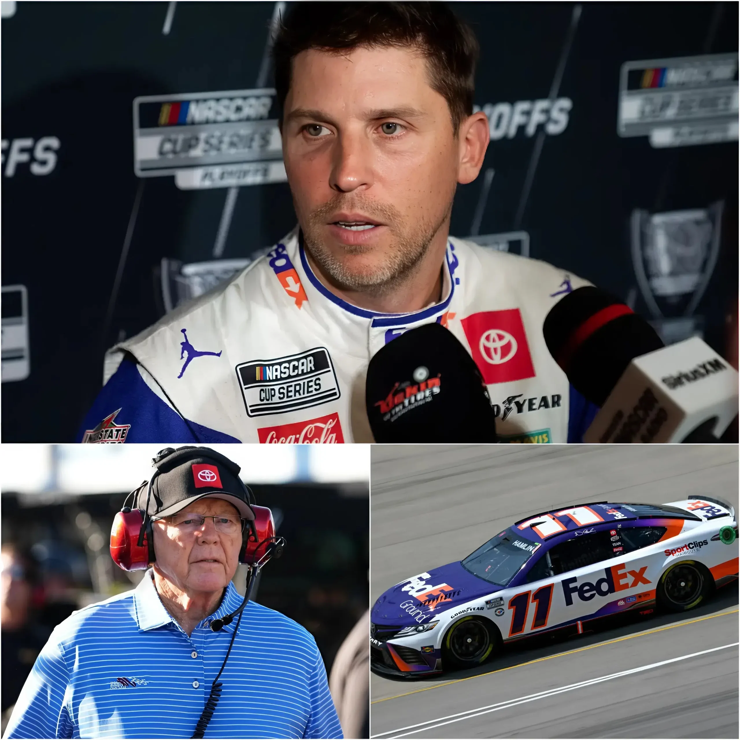 Cover Image for “That’s a meeting I never want to go through again…” 🚨 Denny Hamlin unexpectedly sends an ultimatum to Joe Gibbs Racing in the middle of the championship race, revealing intense internal conflict within the #11 team and the reason why he no longer wants to remain silent. 👇