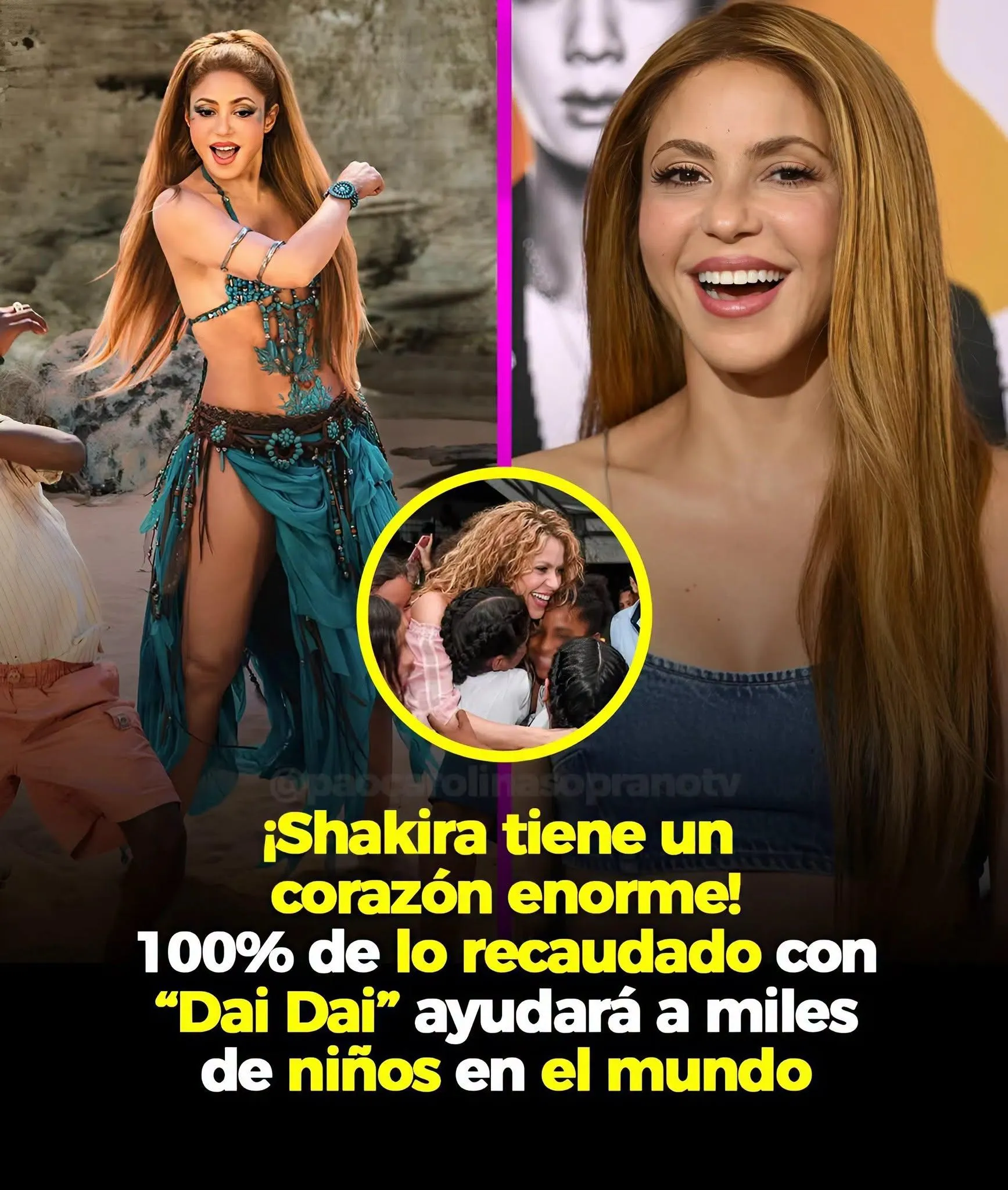Cover Image for Todos quedamos sorprendidos 😮 cuando Shakira anunció que todo lo recaudado por la canción “Dai Dai” y su gira será destinado a ayudar a niños y niñas alrededor del mundo 👧🏽👦🏻💛