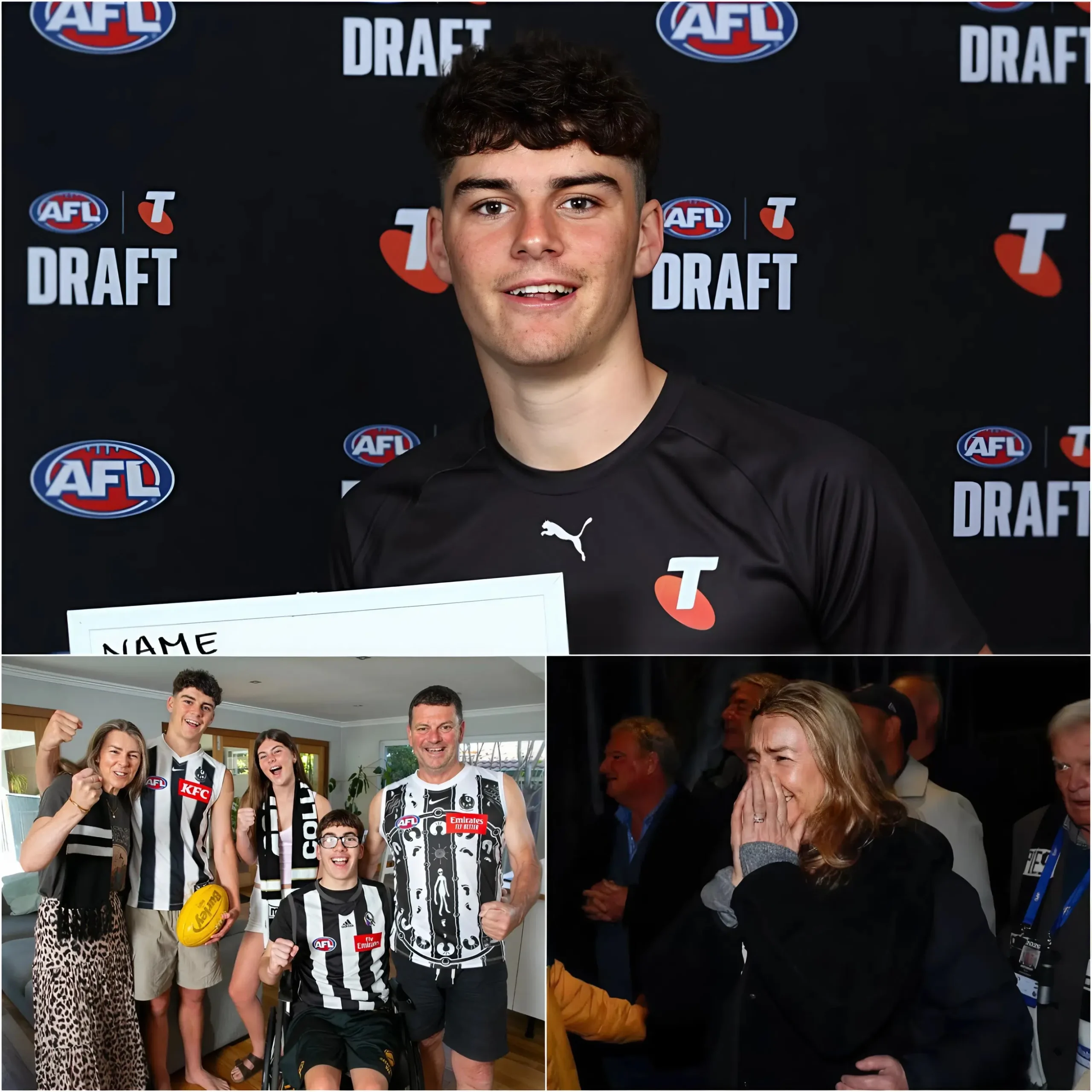 Cover Image for “My son has brought glory and honor to my family and the entire Collingwood club,” – Sam Swadling’s mother broke down in tears as she recounted the silent hardships and tearful journey her son endured leading up to the 2026 AFL season.