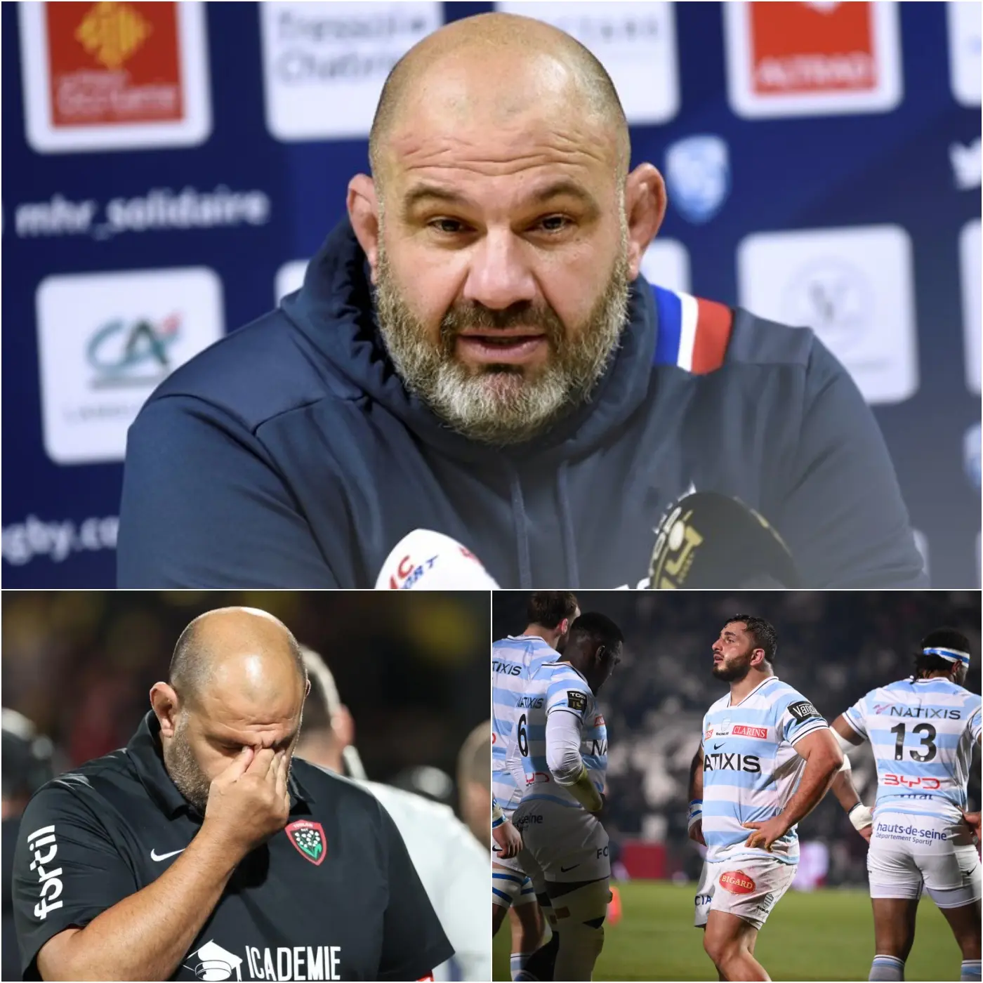 Cover Image for 🚨« C’est catastrophique. Je ne pense pas avoir jamais entraîné un joueur aussi mauvais de toute ma carrière. » L’entraîneur du Racing 92, Patrice Collazo, s’est exprimé après la douloureuse défaite 17-71 face au Stade Toulousain