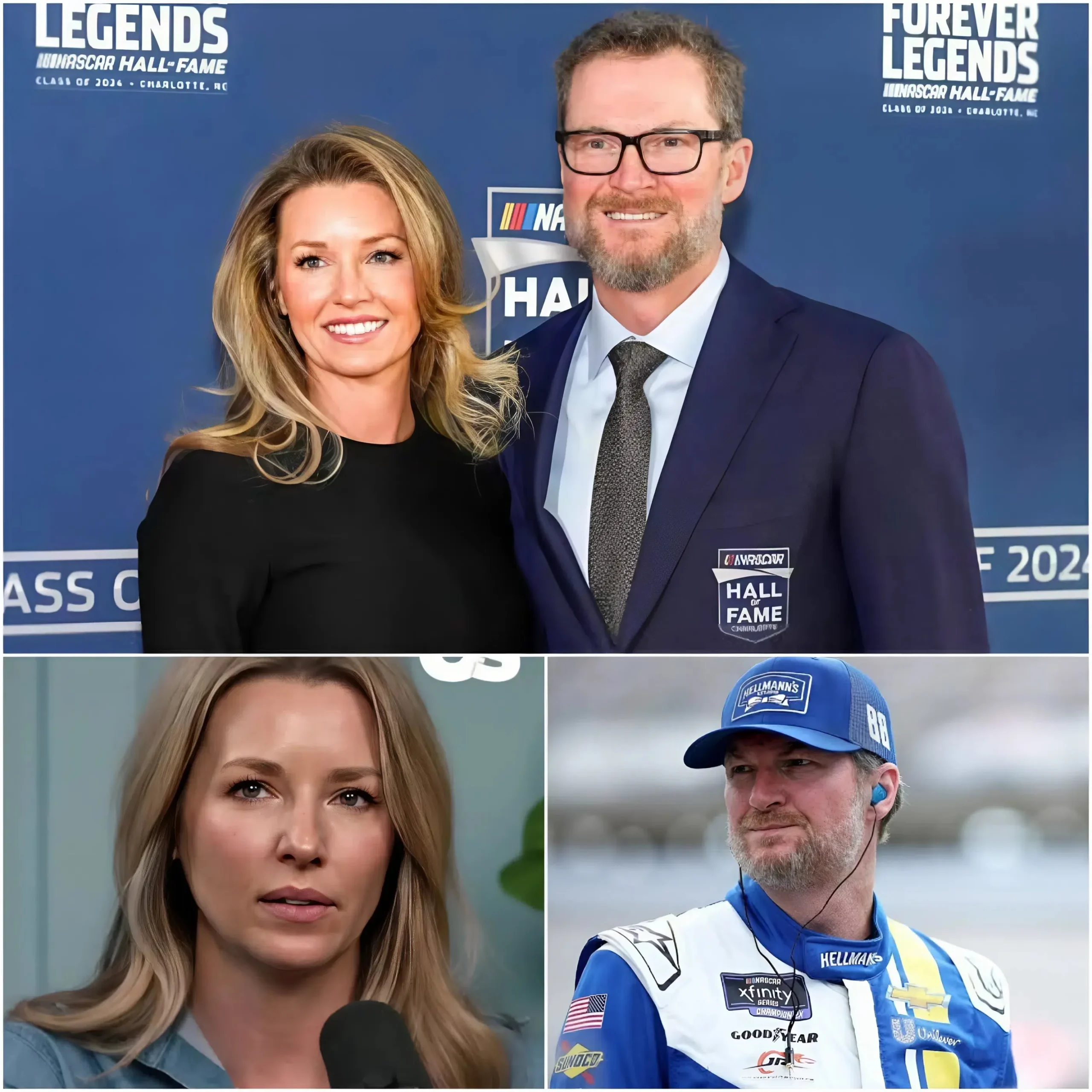 Cover Image for 💔 “I CAN’T KEEP THIS SECRET ANY LONGER” The wife of NASCAR legend Dale Earnhardt Jr. has shared a worrying update about his health following a serious cattle truck accident in Kannapolis.