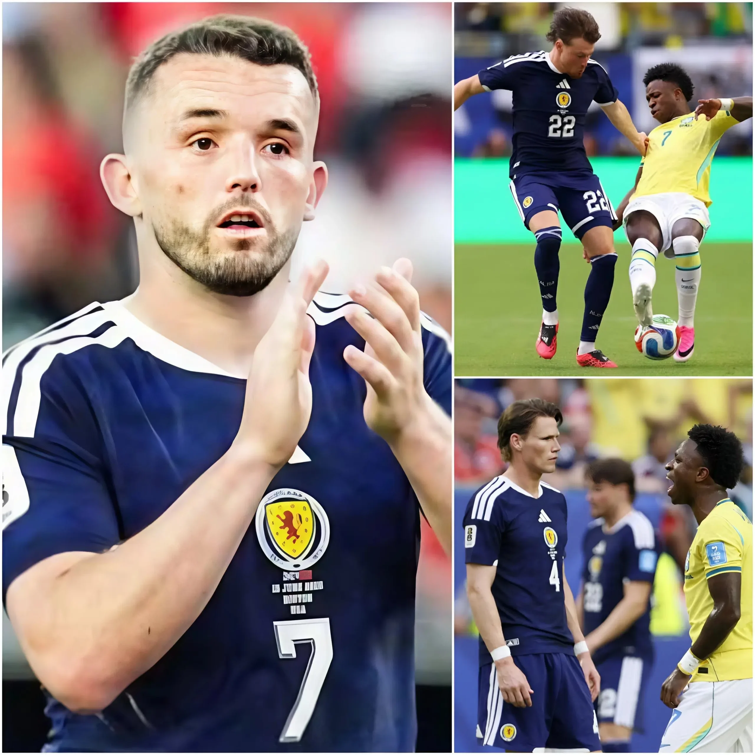 Cover Image for 💔 5 MINUTES AGO: Scotland captain John McGinn reportedly revealed the reason why Scotland’s players were unable to perform at 100%, a factor that may have contributed to their surprising 0-3 defeat against Brazil