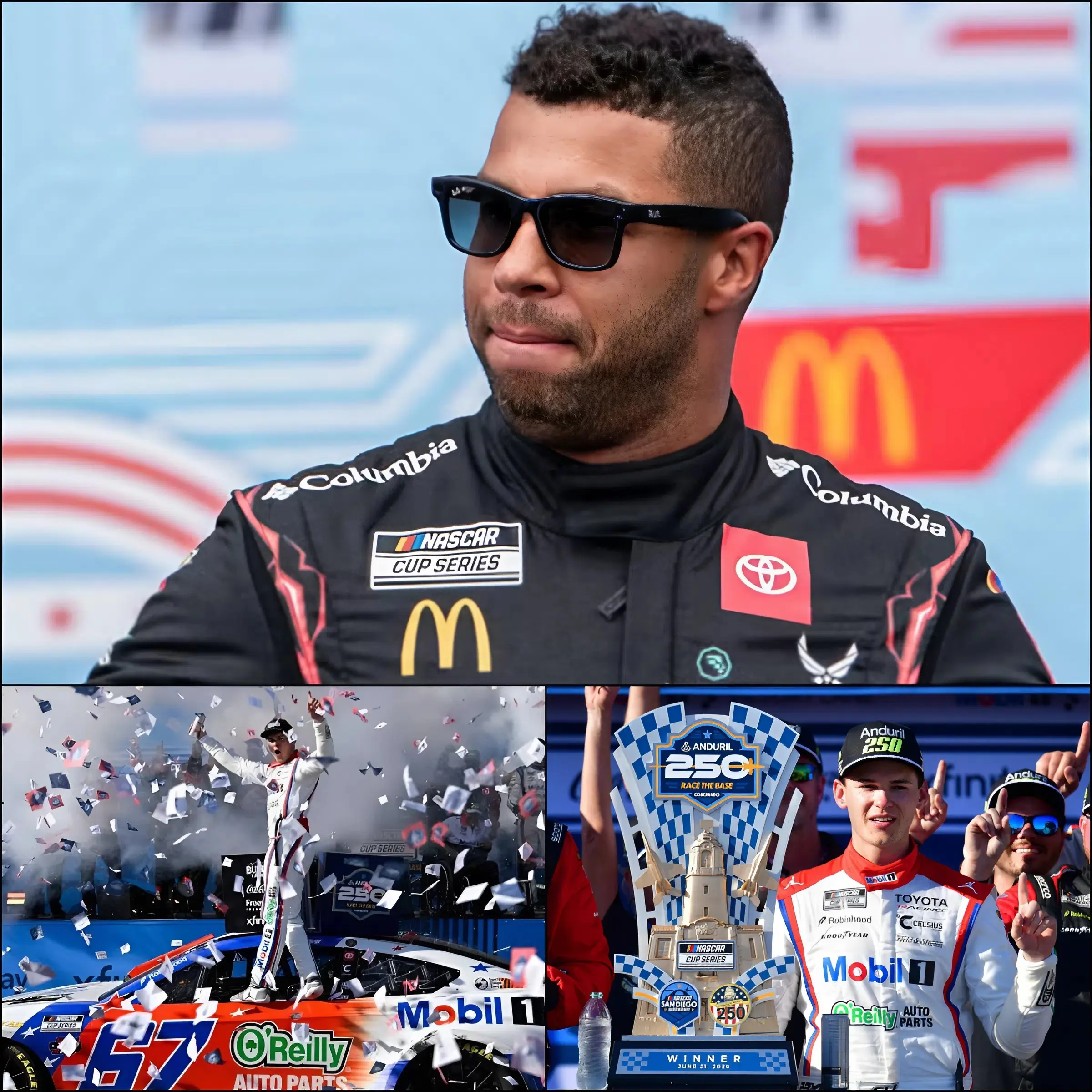 Cover Image for 🚨 NASCAR EXPLOSION: “HE RACES WITHOUT A SINGLE SKILL!” — Bubba Wallace unexpectedly lost his way backstage after witnessing a controversial performance at a recent race.