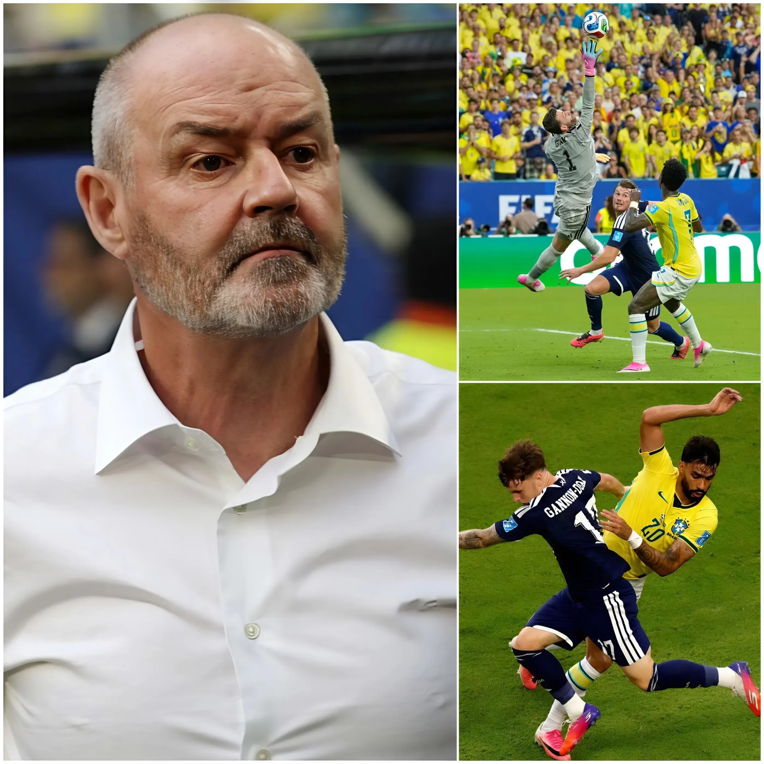Cover Image for 🚨 BREAKING: “GET OUT OF HERE, YOU TRAITOR.” Head coach Steve Clarke has just announced the permanent exclusion of a player from the national team following the defeat against Brazil.
