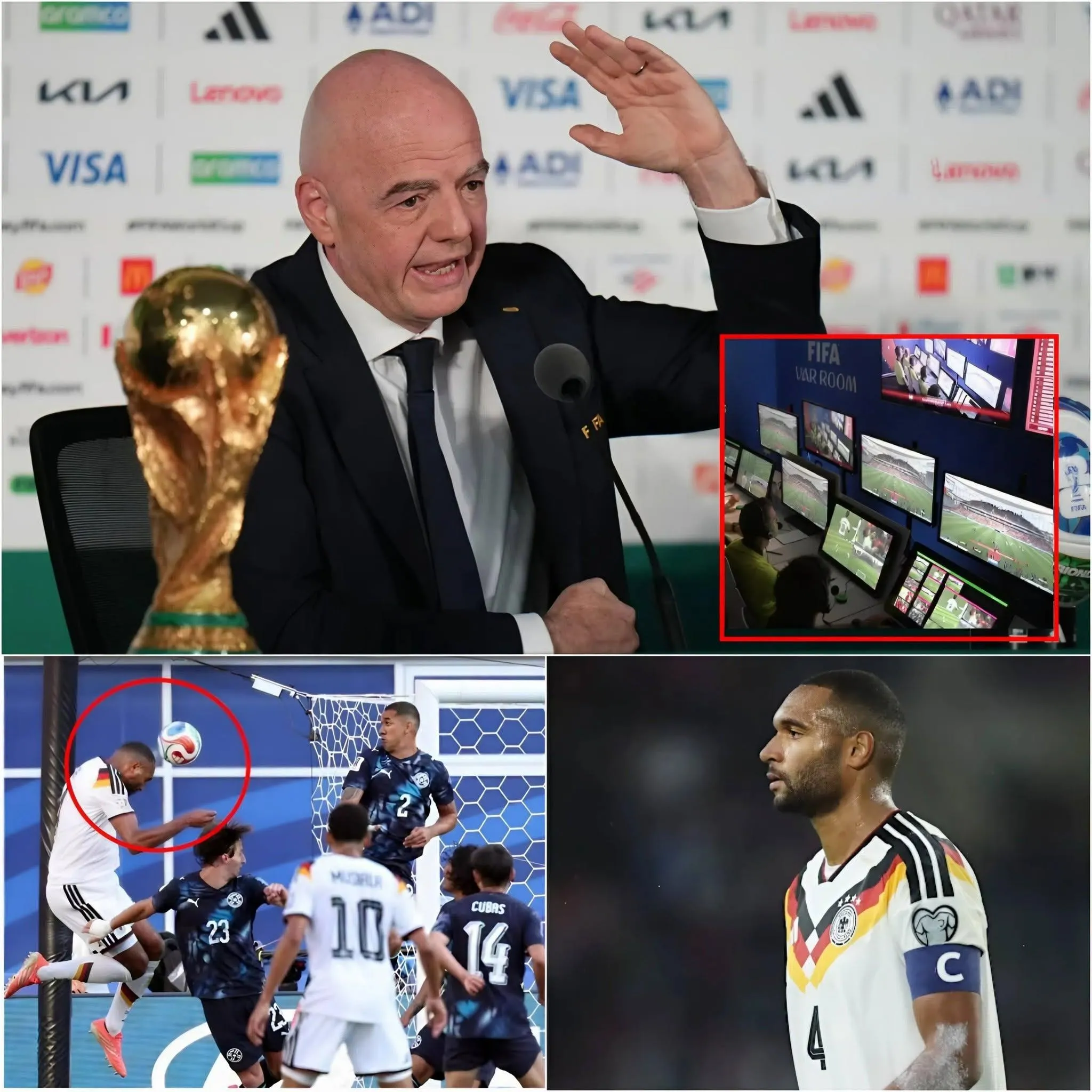 Cover Image for EILMELDUNG VOR 11 MINUTEN – Die FIFA hat überraschend Jonathan Tahs aberkanntes Tor nach einer abschließenden Überprüfung aller VAR-Daten, Aufnahmen aus verschiedenen Winkeln und der 3D-Abseitstechnologie neu bewertet.