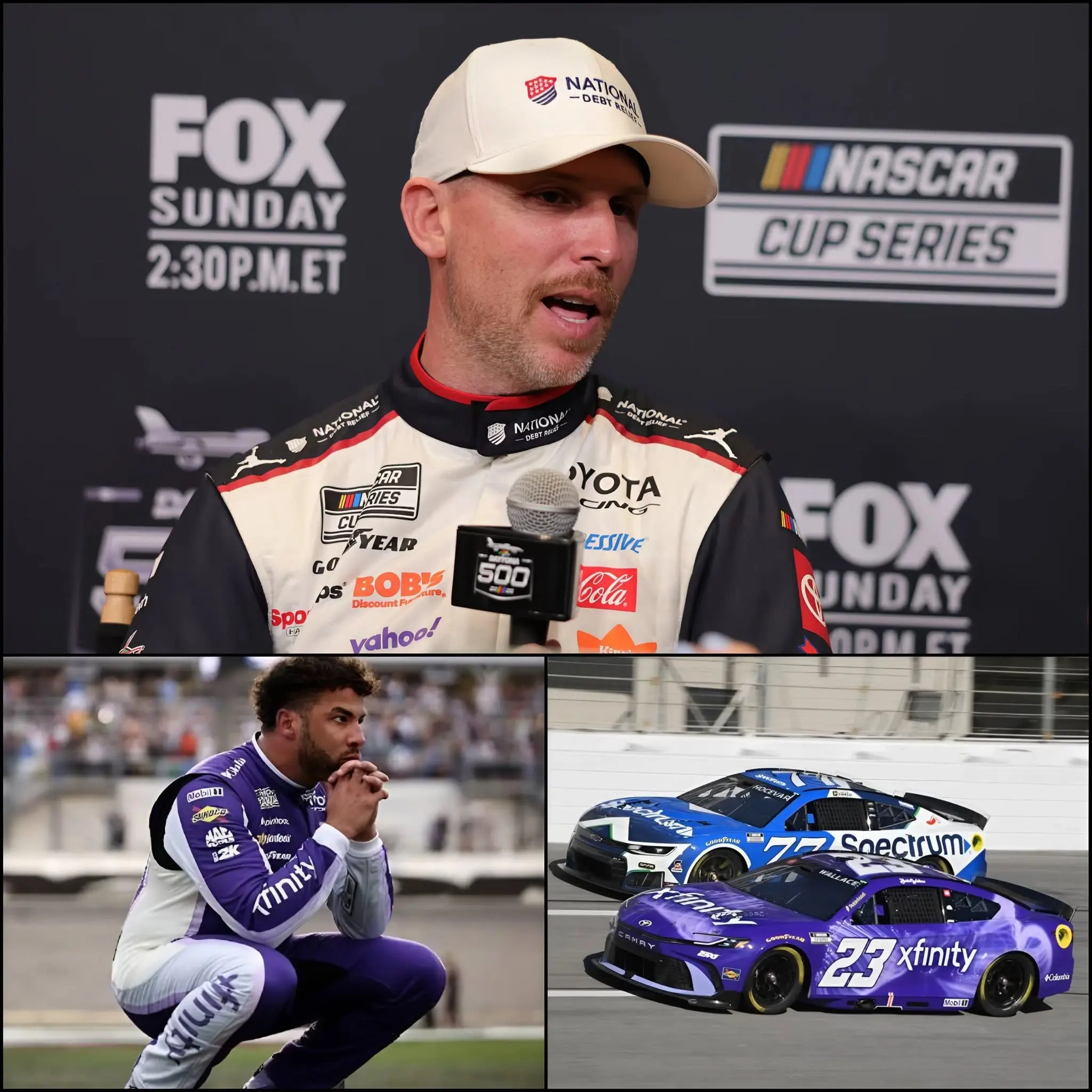 Cover Image for 🚨 “THAT WAS JUST AN INCIDENT, NOT A REFLECTION OF HIS ABILITY,” Denny Hamlin, co-owner of 23XI Racing, continued to express his belief in Bubba Wallace.