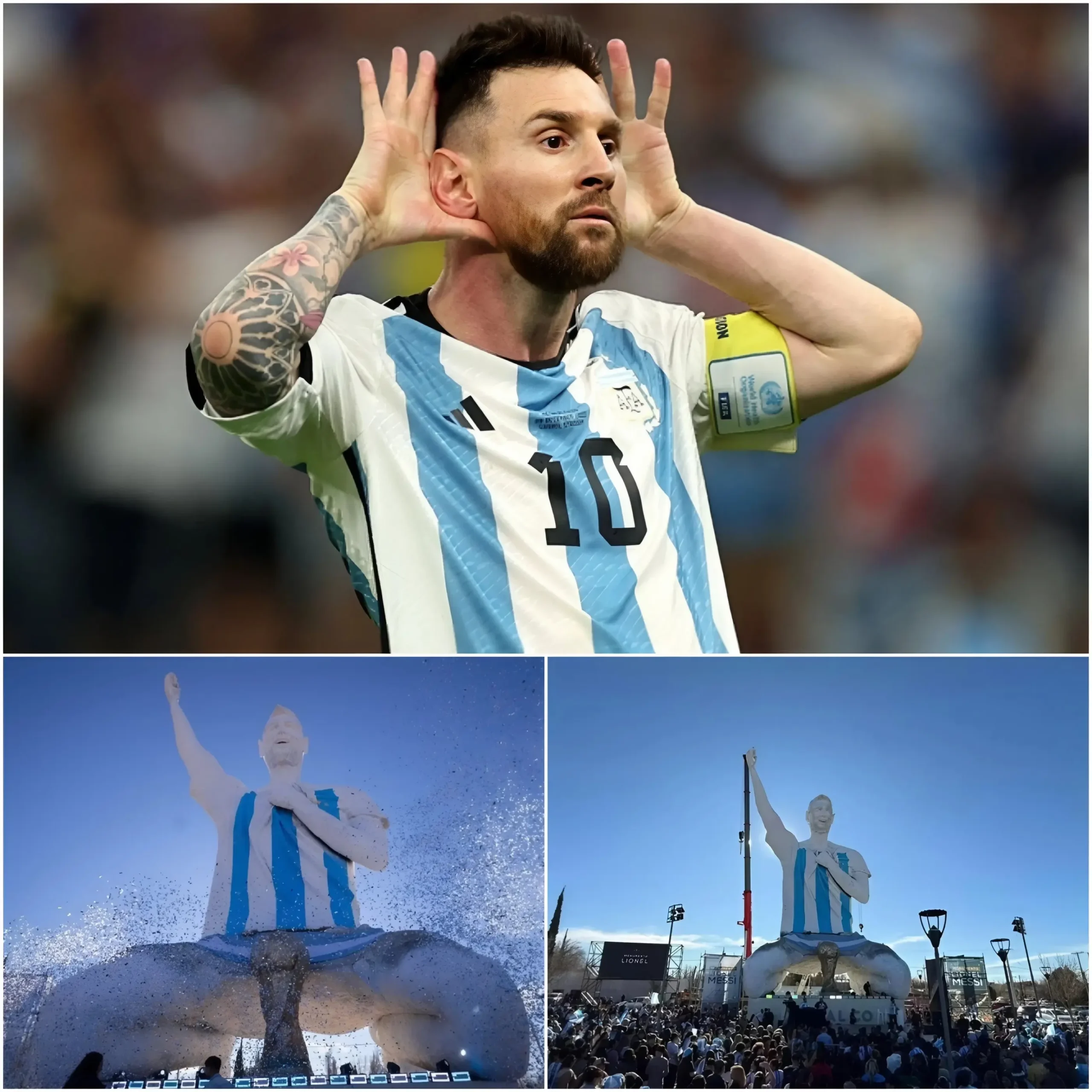 Cover Image for CONTROVERSY ERUPTS: Lionel Messi’s 70-ton statue captivates Argentinian fans but sparks heated debate over an unexpected detail!