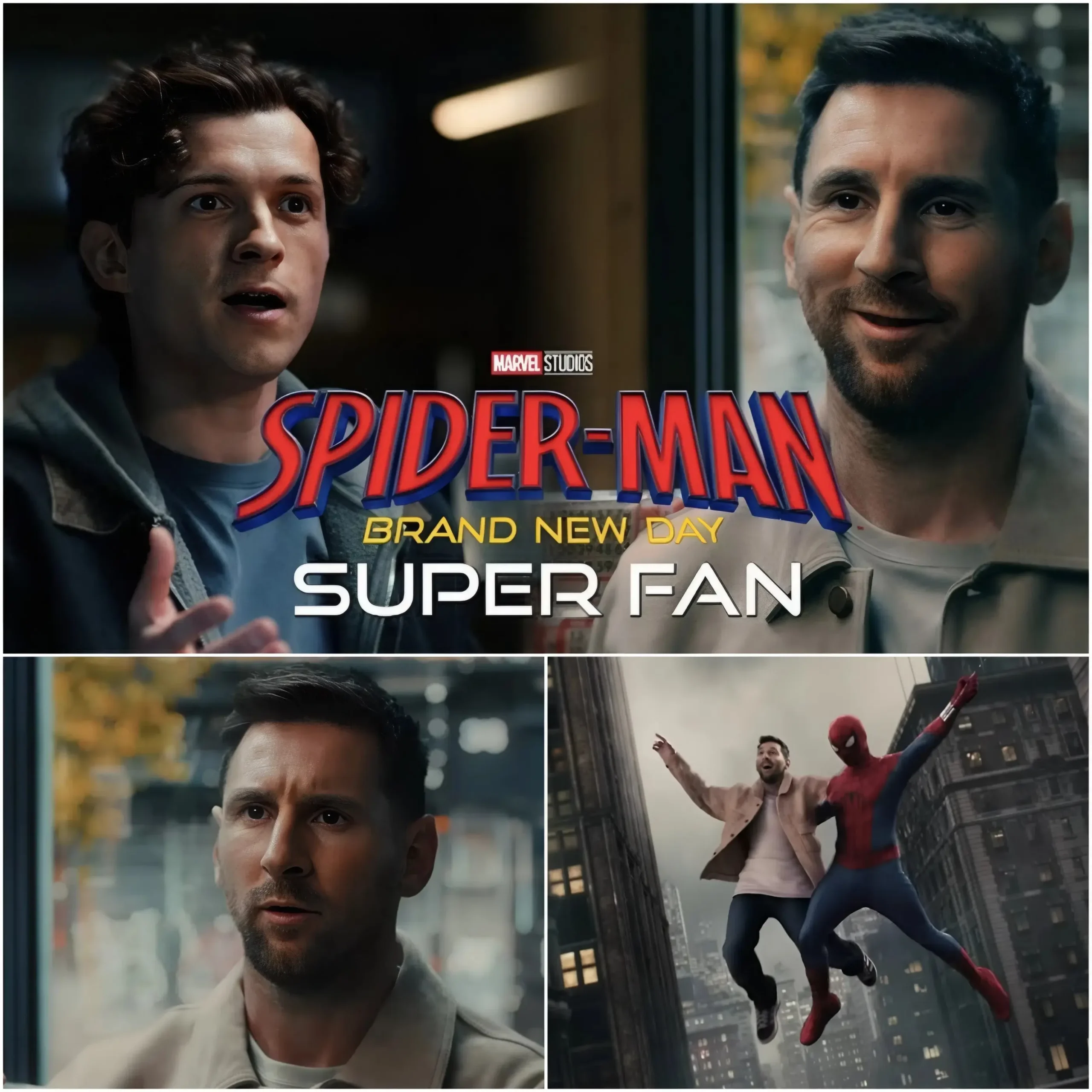 Cover Image for HOLLYWOOD SURPRISE: Lionel Messi Joins Tom Holland to Promote Spider-Man: Brand New Day!