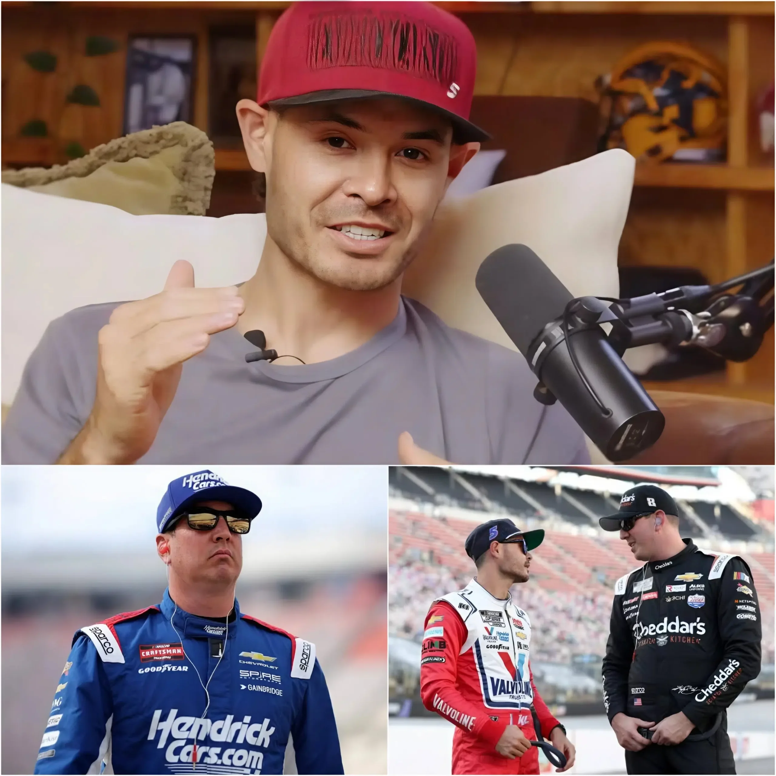 Cover Image for “THAT WAS THE BEST THING IN MY JOURNEY WITH KYLE BUSCH” The hidden side of the shocking collision 💓🥲 Chicagoland Kyle Larson unexpectedly revisits the past with Kyle Busch, revealing a bitter truth with a knowing smile 👇