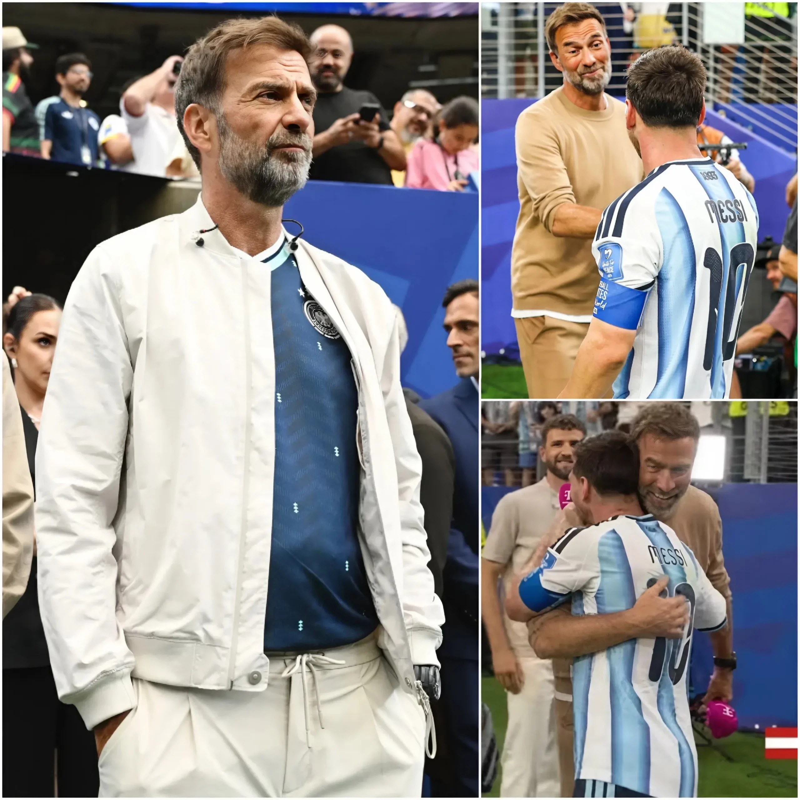 Cover Image for 😱🔥Jürgen Klopp überraschte alle mit einer emotionalen Geste nach dem Spiel. Seine Worte über die Trikots von Lionel Messi und Alexis MacAllister sorgten weltweit für Aufsehen. Hinter den Kulissen kamen neue Details zu diesem besonderen Moment ans Licht,