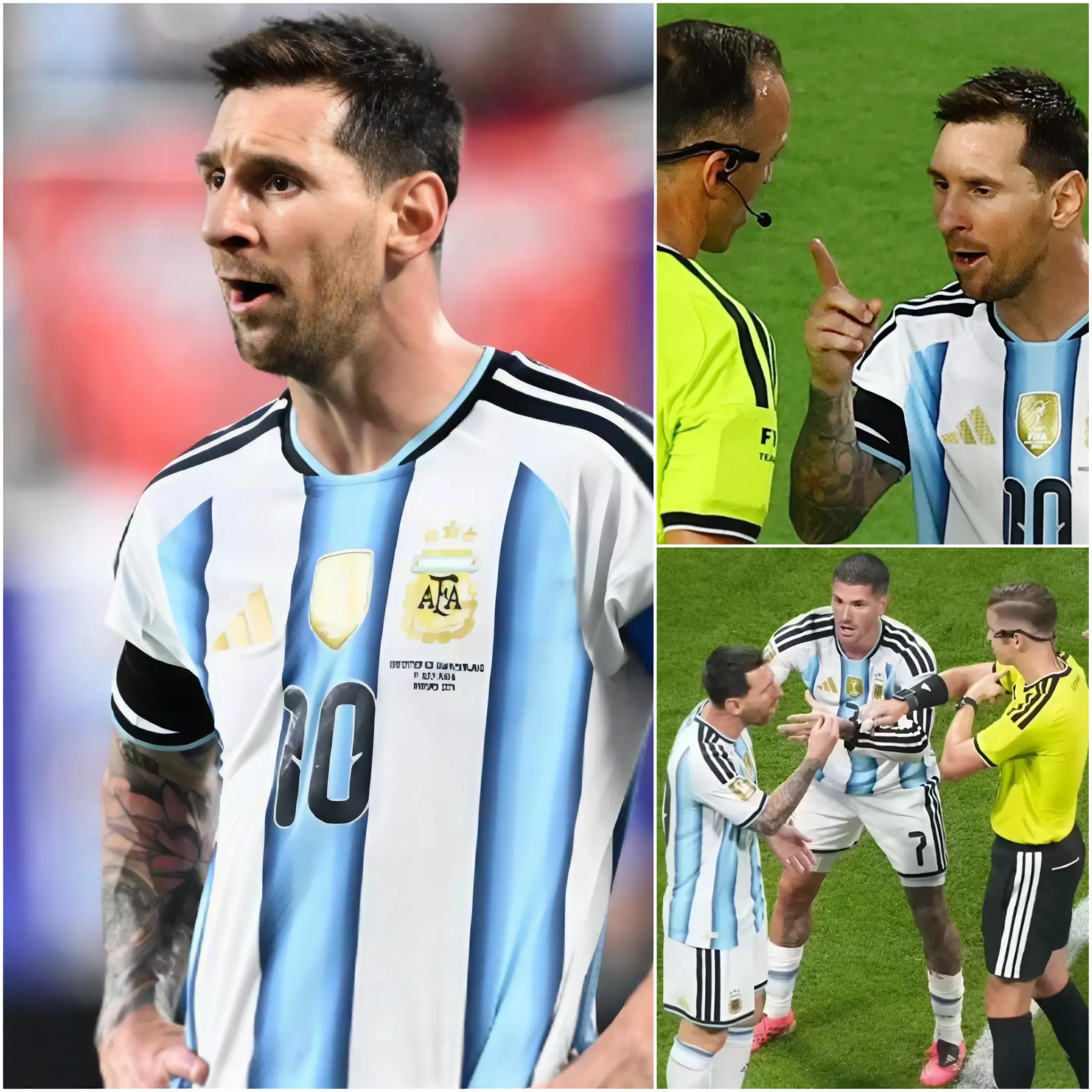 Cover Image for 😃🔥MESSI ANGRY: The Argentina captain finally lost his temper with the referee, creating one of the most tense moments of the World Cup. The heated argument immediately sparked a fierce debate, with fans divided on whether Messi was defending his team or had overstepped his boundaries in a high-pressure match for Argentina.