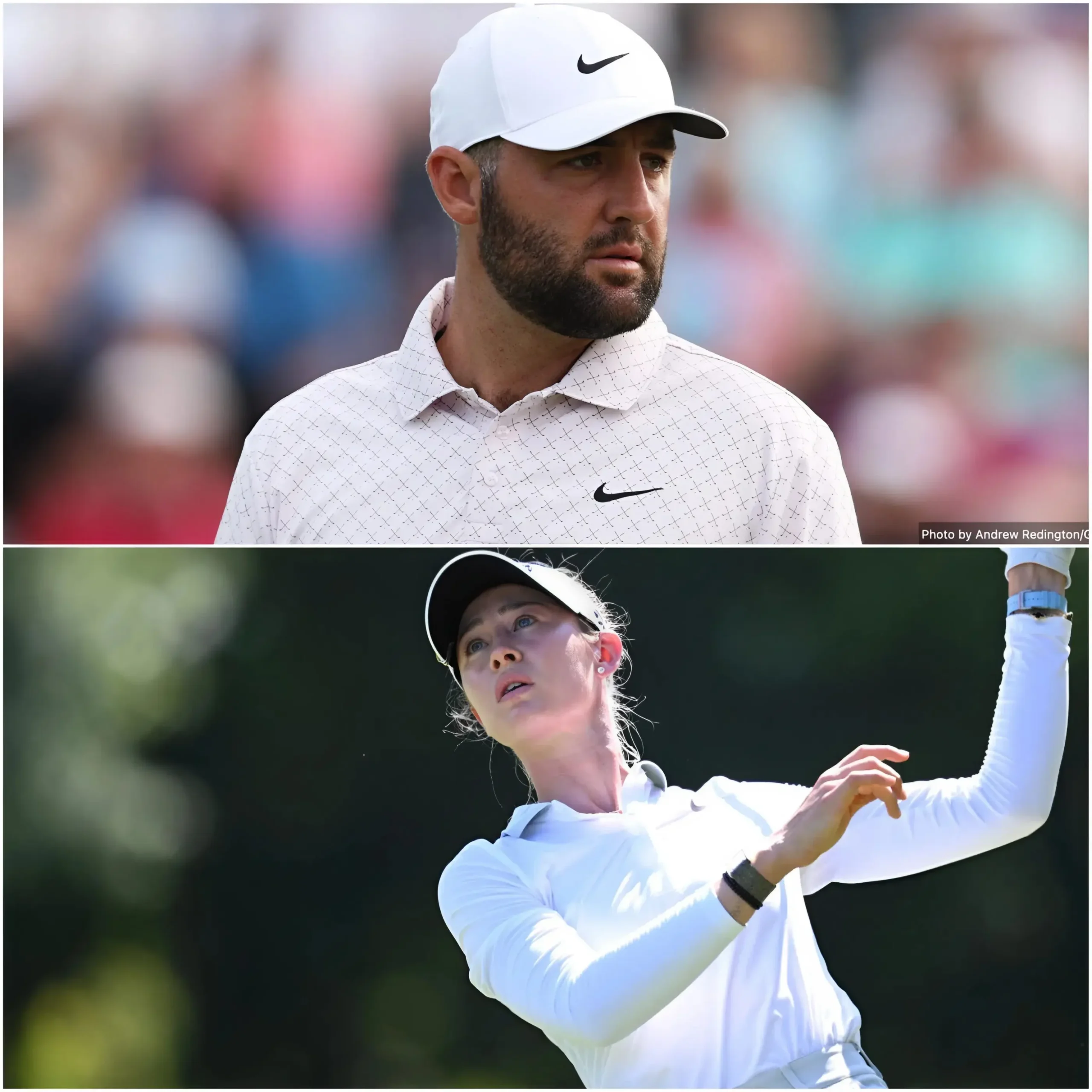 Cover Image for 😳💔Scottie Scheffler and Nelly Korda have set an unexpected milestone in golf history. The two world number one golfers unexpectedly found themselves in a rare situation after a series of underwhelming performances, sparking debate about the immense pressure on the top of the rankings and whether their dominance is beginning to waver against stronger competitors.