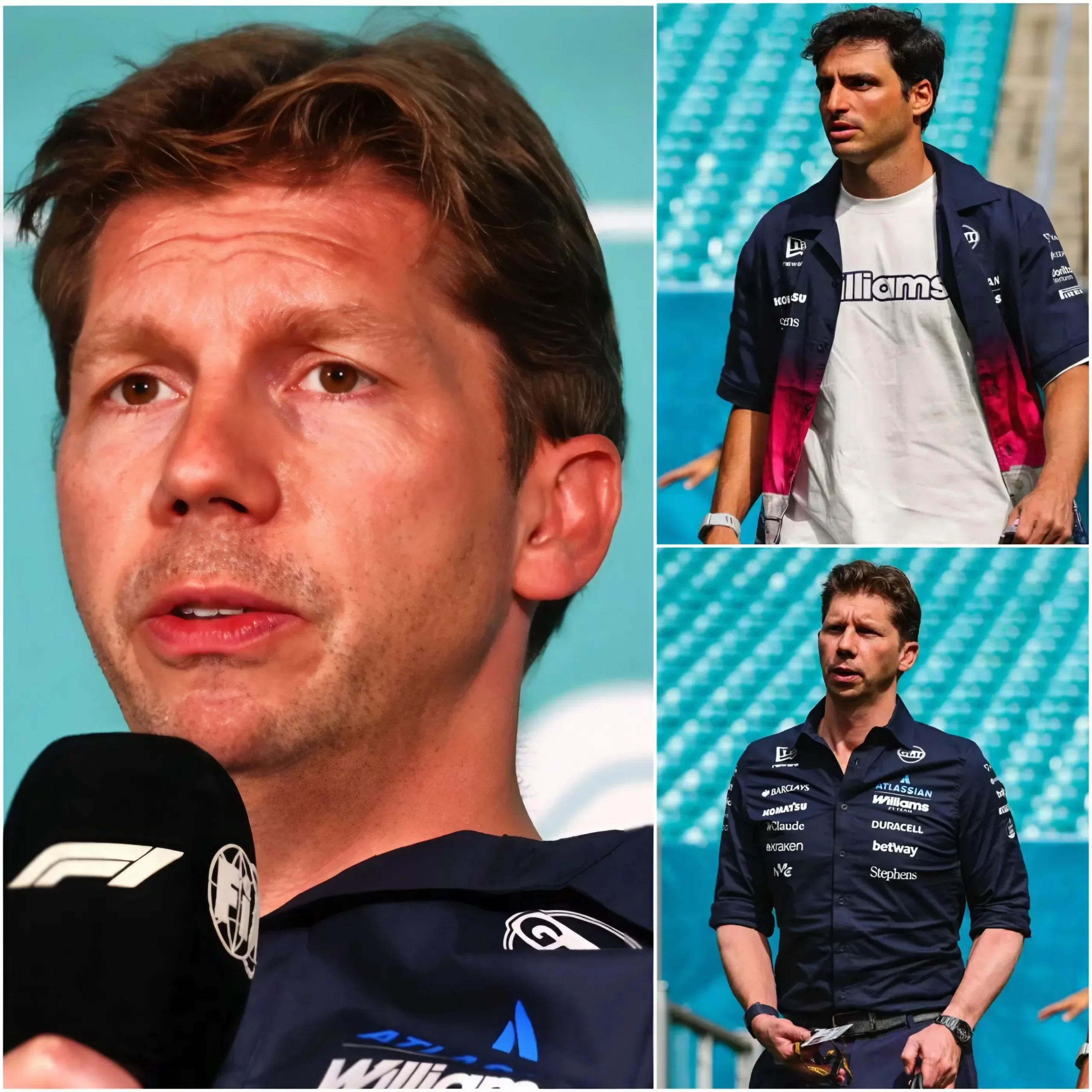 Cover Image for đšÂ«Ya no hay lugar para el debate». James Vowles hablĂł sobre el futuro de Carlos Sainz y transmitiĂł un mensaje que cambiĂł por completo el panorama dentro del equipo Williams. Su firme apoyo al proyecto a largo plazo disipĂł algunas dudas, pero tambiĂ©n revelĂł la inmensa presiĂłn que recae sobre el equipo en una temporada incierta.