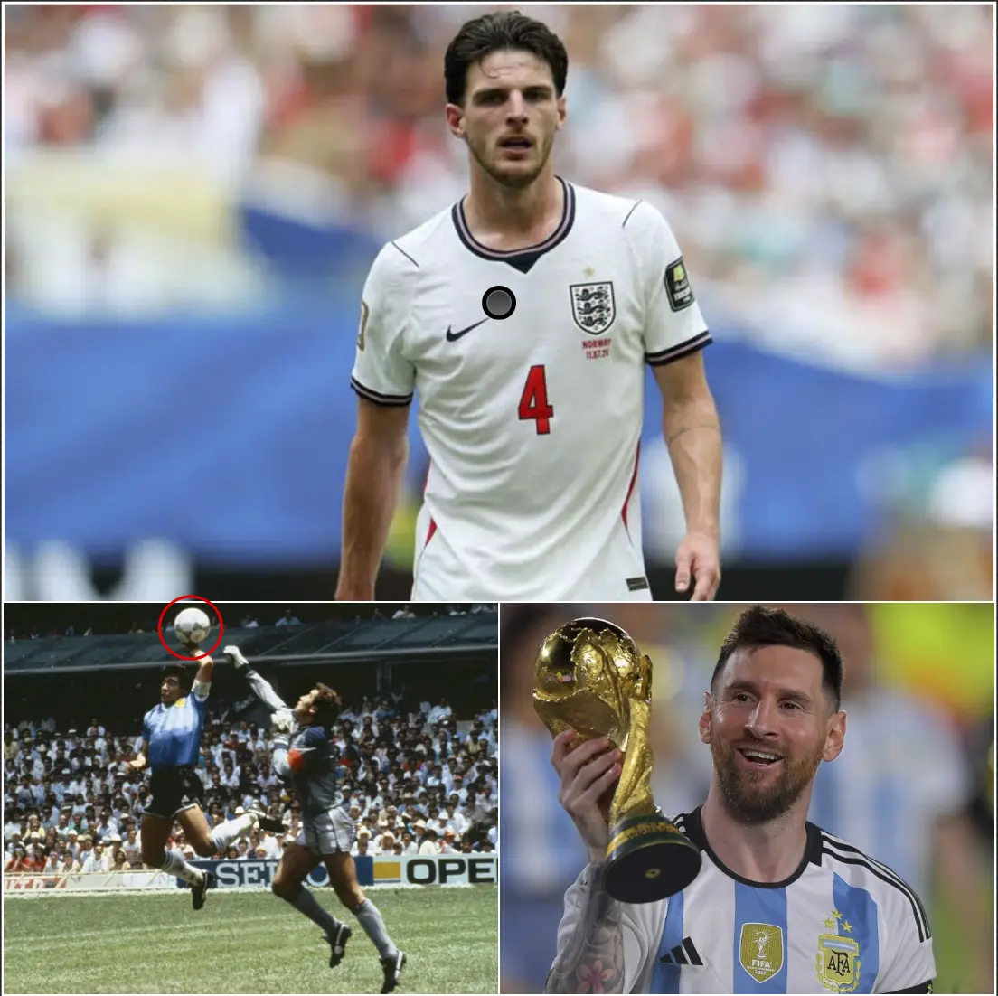 Cover Image for 😱🔥Schlechte Nachrichten: Declan Rice hat seine Bereitschaft erklärt, gegen Messi anzutreten, während sich Argentinien auf das wohl schwerste WM-Spiel aller Zeiten vorbereitet.